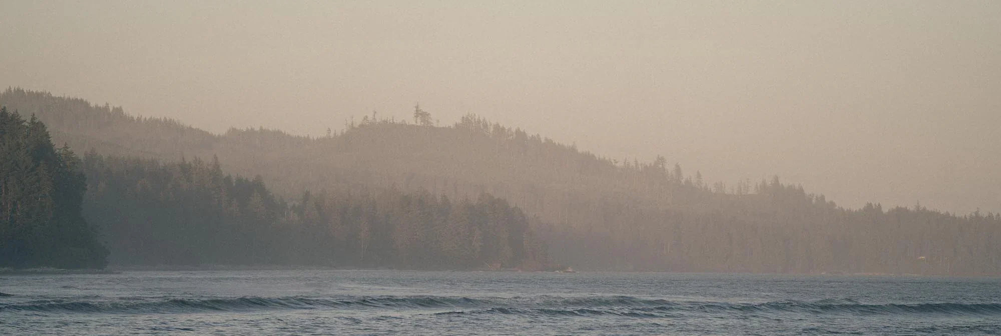 landscape shot of surf break