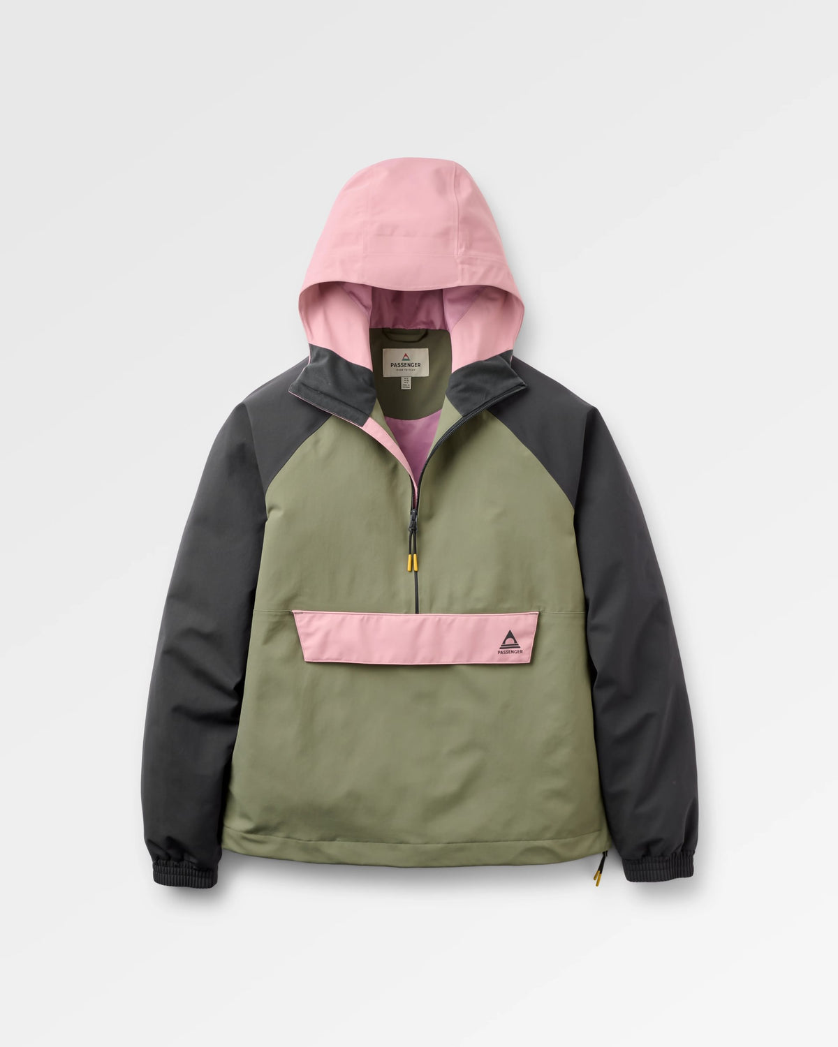 Serein Waterproof Anorak - Faded Black/Dusty Olive - Flatlay