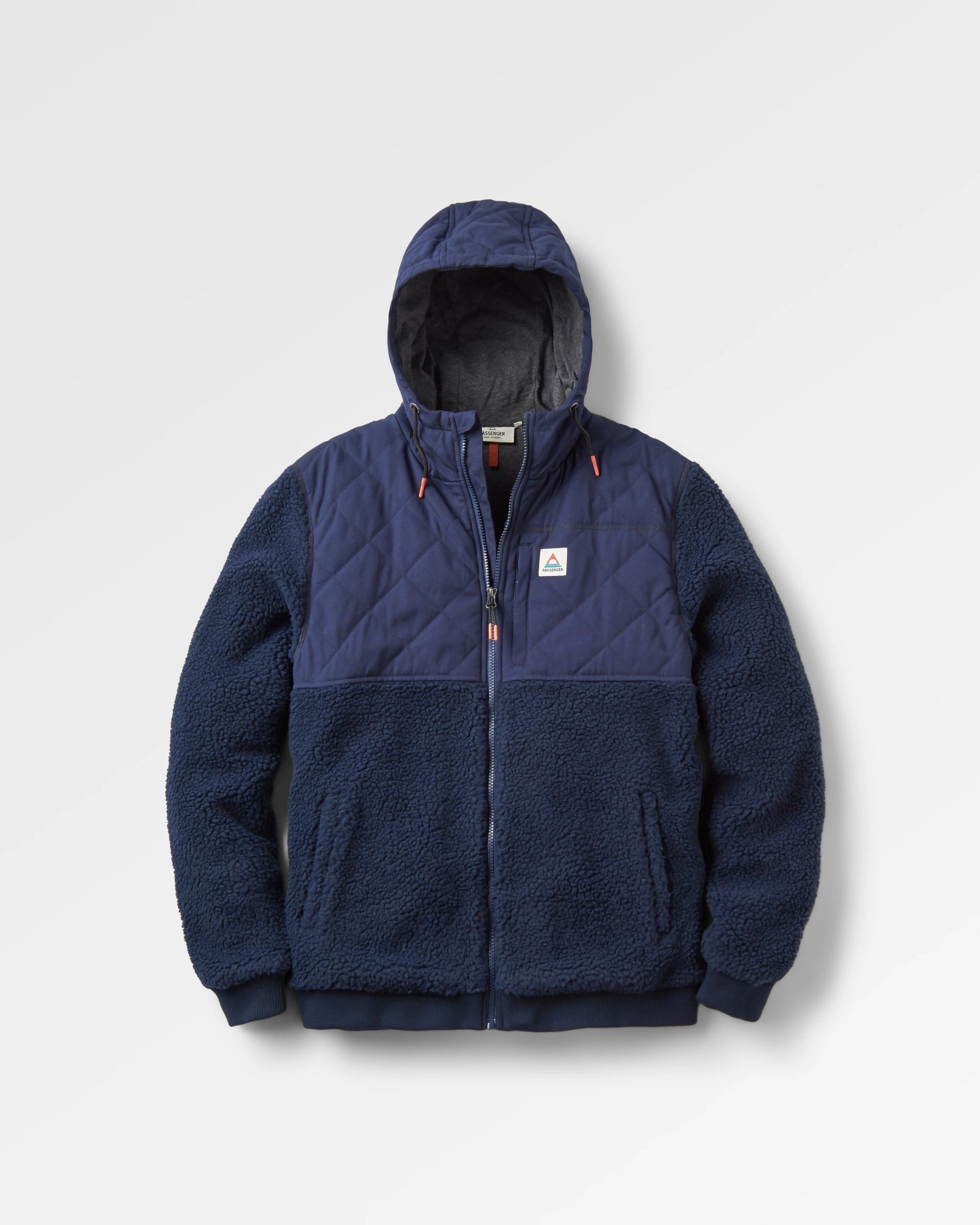 Adventure Recycled Deep-Pile Sherpa Fleece - Rich Navy - Flatlay