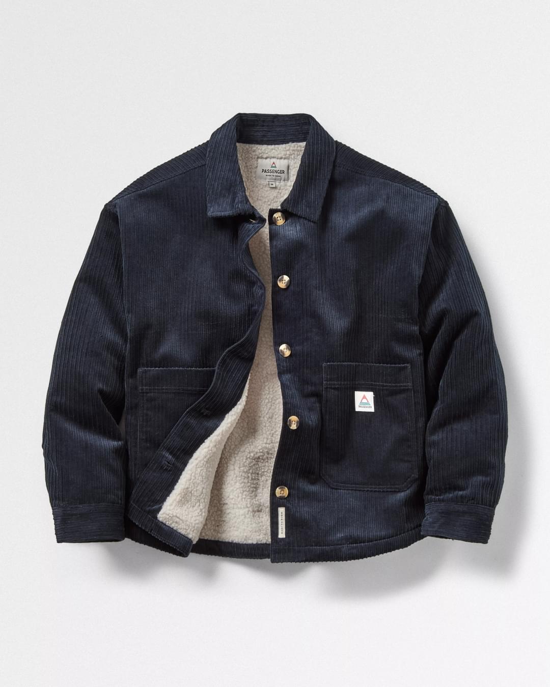 VESTE À COL CHEMINÉE EN VELOURS CÔTELÉ - BLEU MARINE | FR VESTE À COL CHEMINÉE EN VELOURS CÔTELÉ - BLEU MARINE | FR
