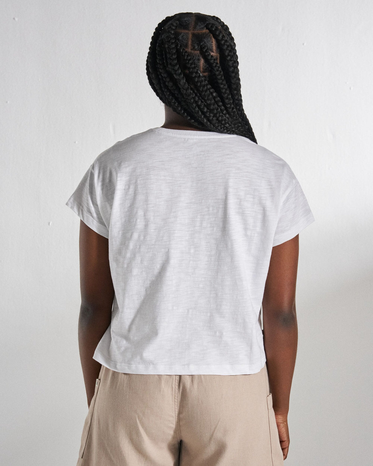 Roam Further T-Shirt - White - Studio Model