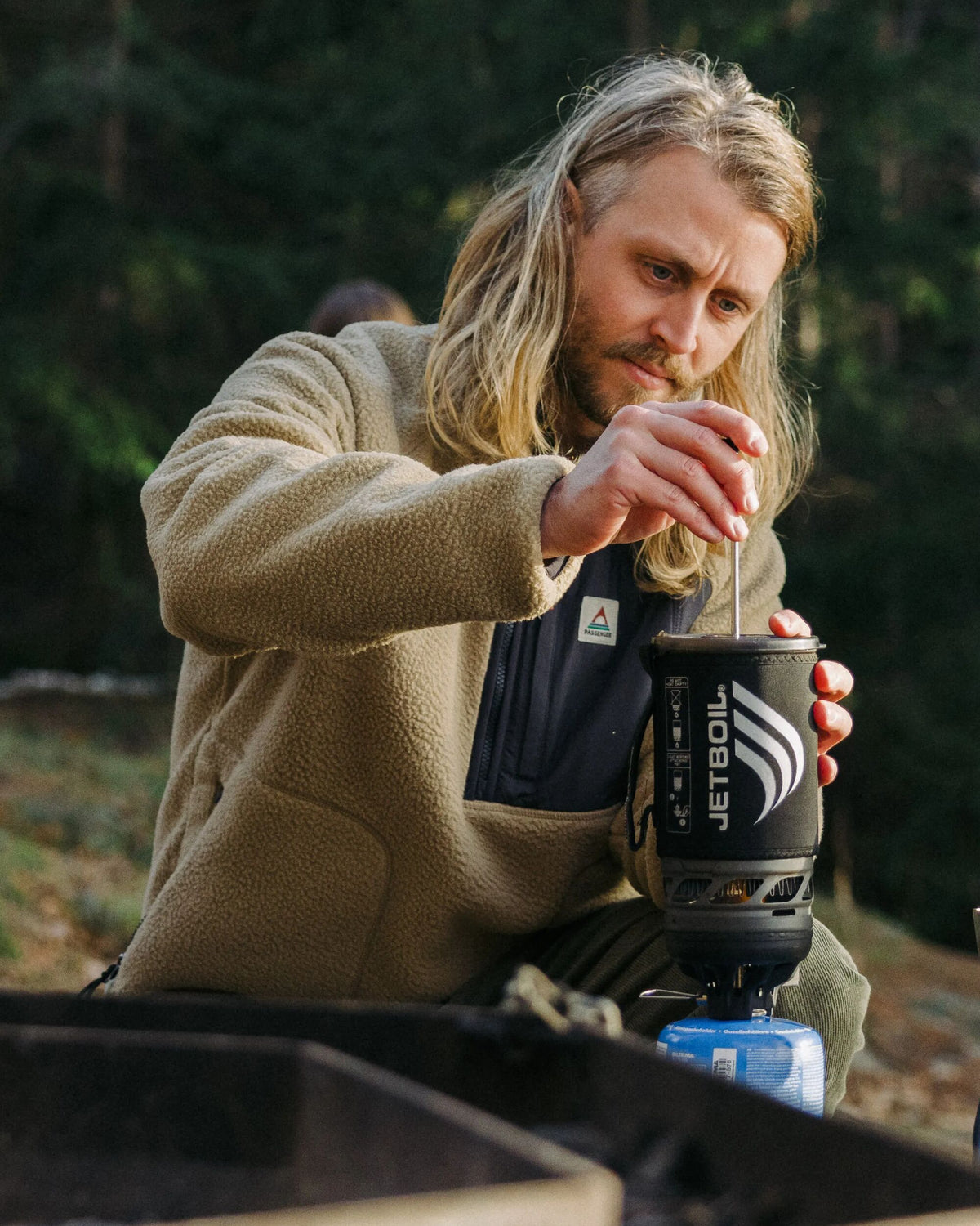 Offgrid 1/2 Zip Sherpa Fleece - Biscuit - Lifestyle