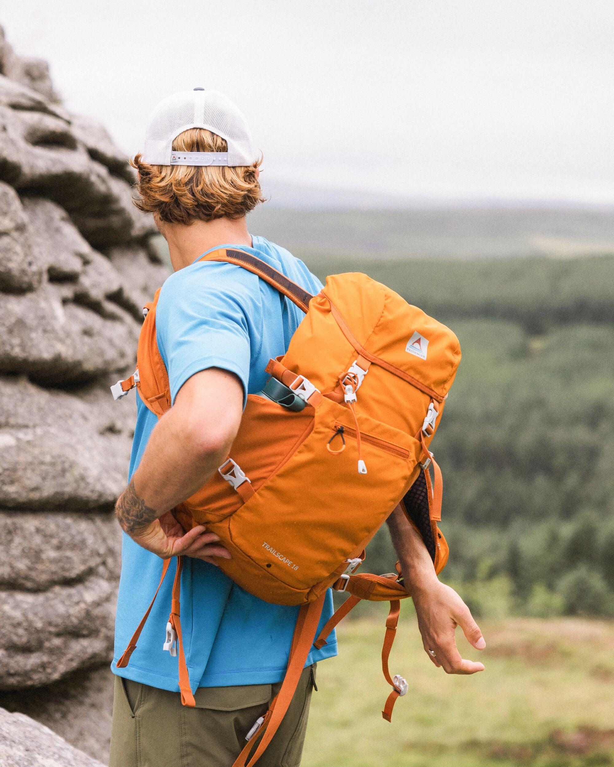 Trailscape Recycled 18L Backpack - Sunrise Orange - Lifestyle - Male