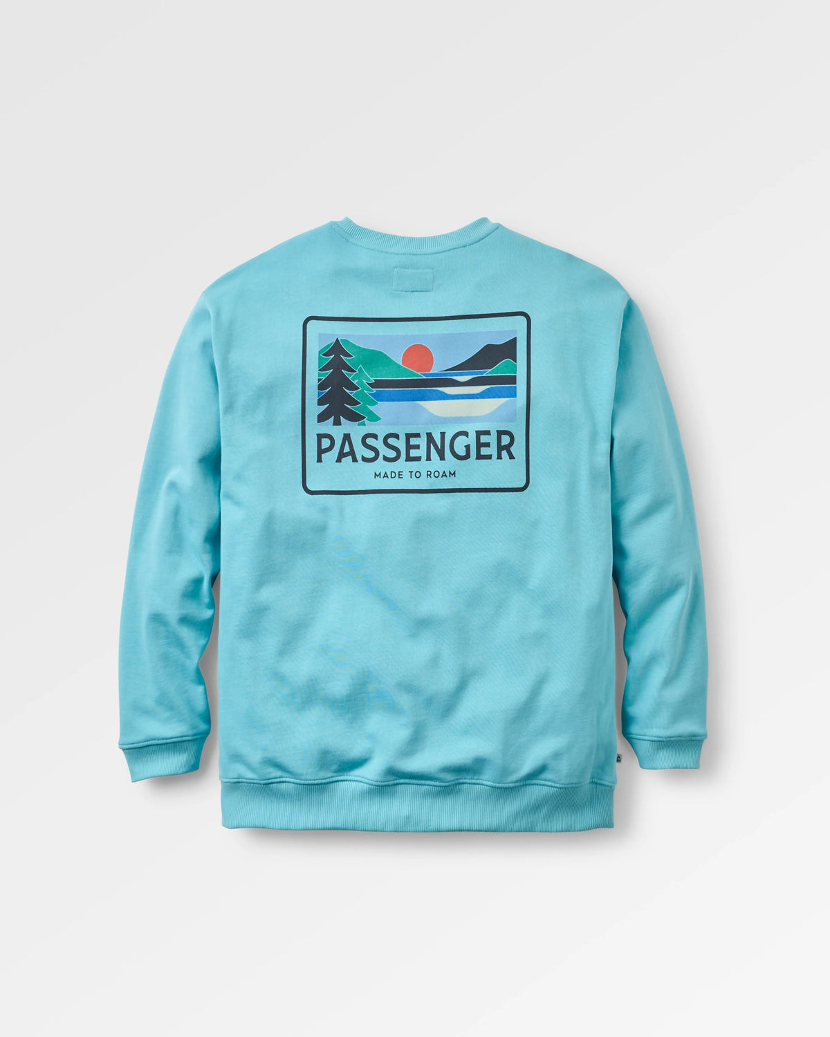 Roamer Women's Recycled Cotton Sweatshirt - Retro Blue - Flatlay