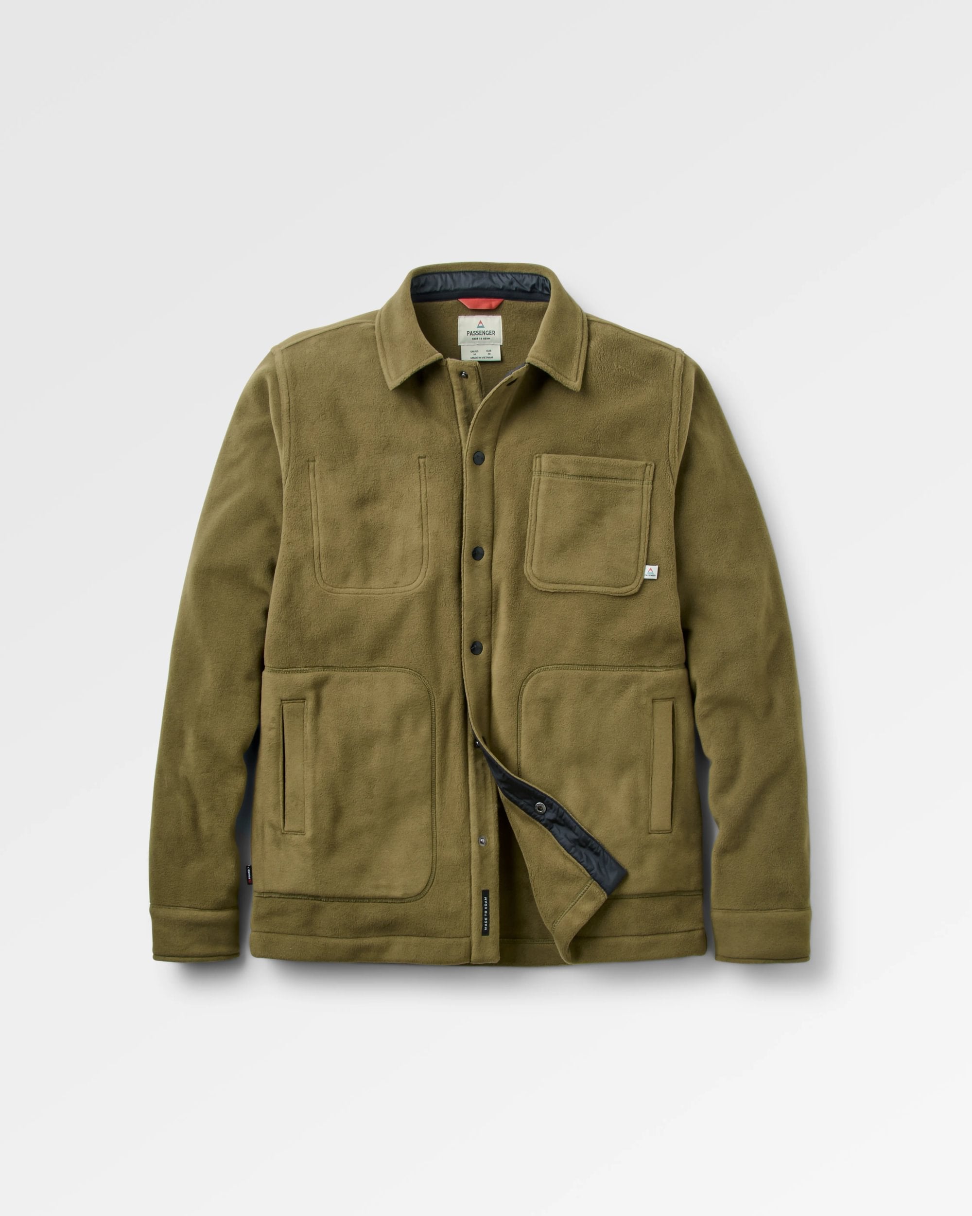 Adapt Recycled Polartec® Overshirt - Dark Olive - Flatlay