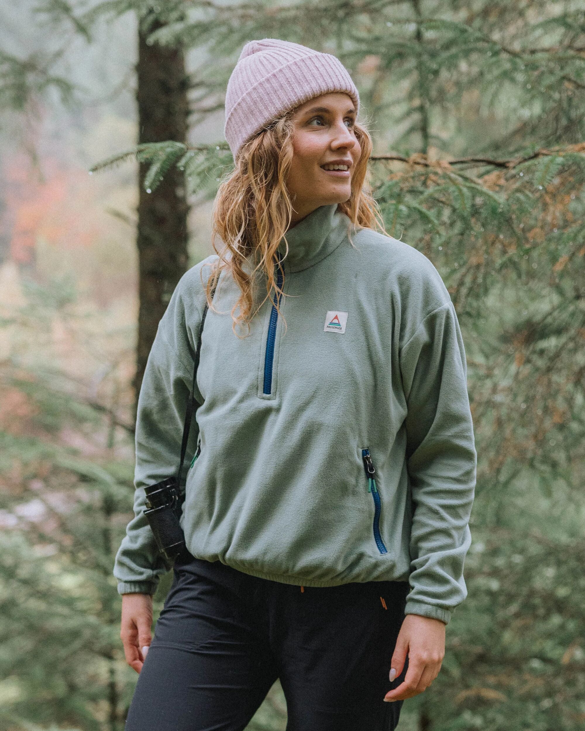 Ayla Recycled Micro Polartec® Fleece - Pistachio - Lifestyle