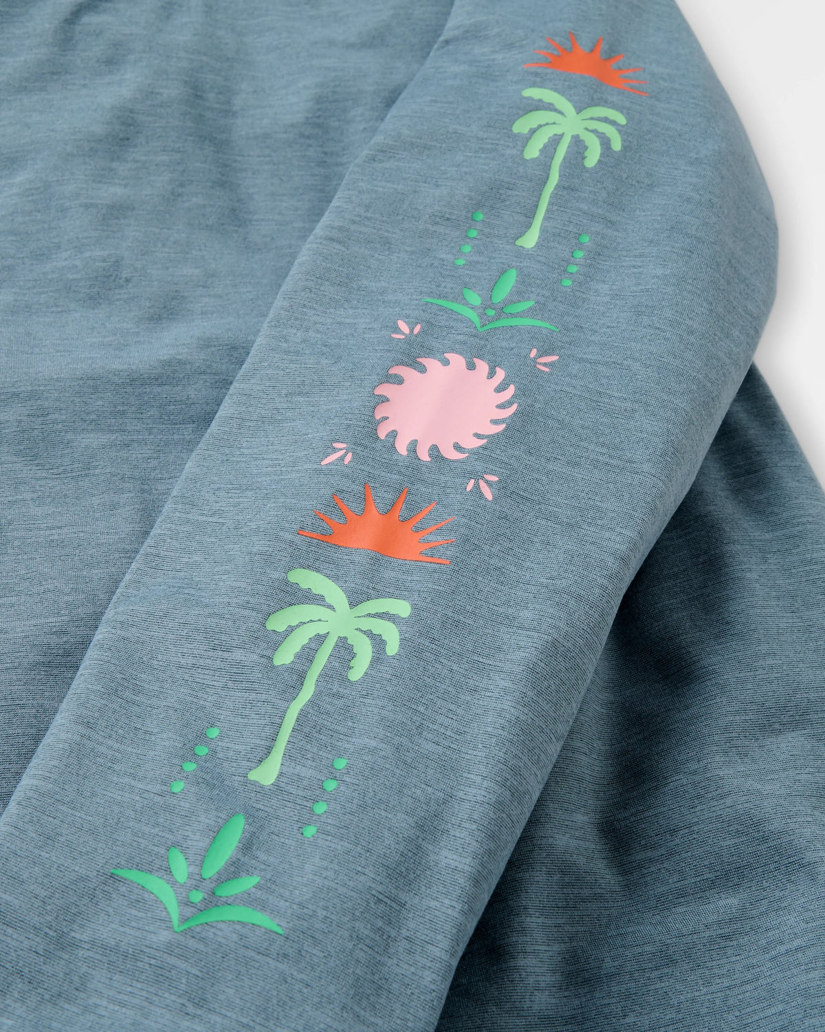 Sunvale Lightweight UPF50 Hoodie - Storm Grey Marl - Flatlay