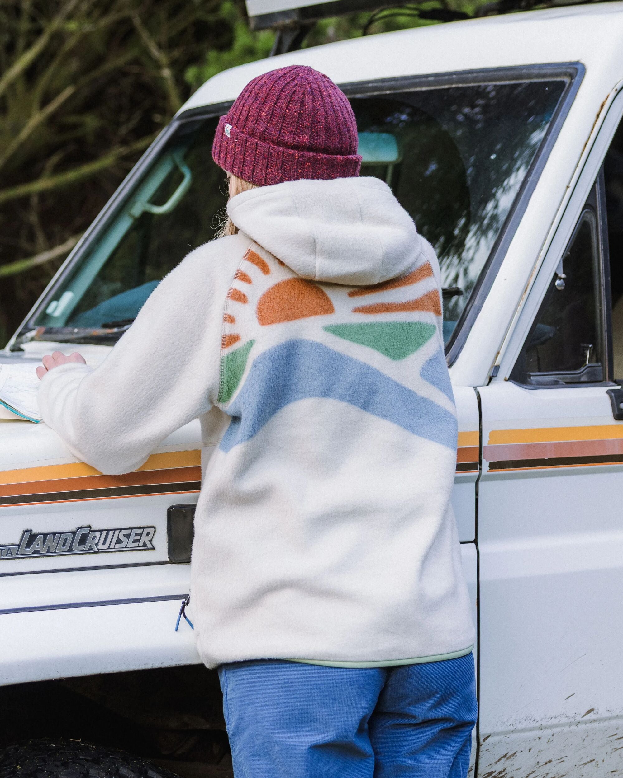 North Coast Vista Full Zip Recycled Sherpa Fleece - Oatmeal - Lifestyle