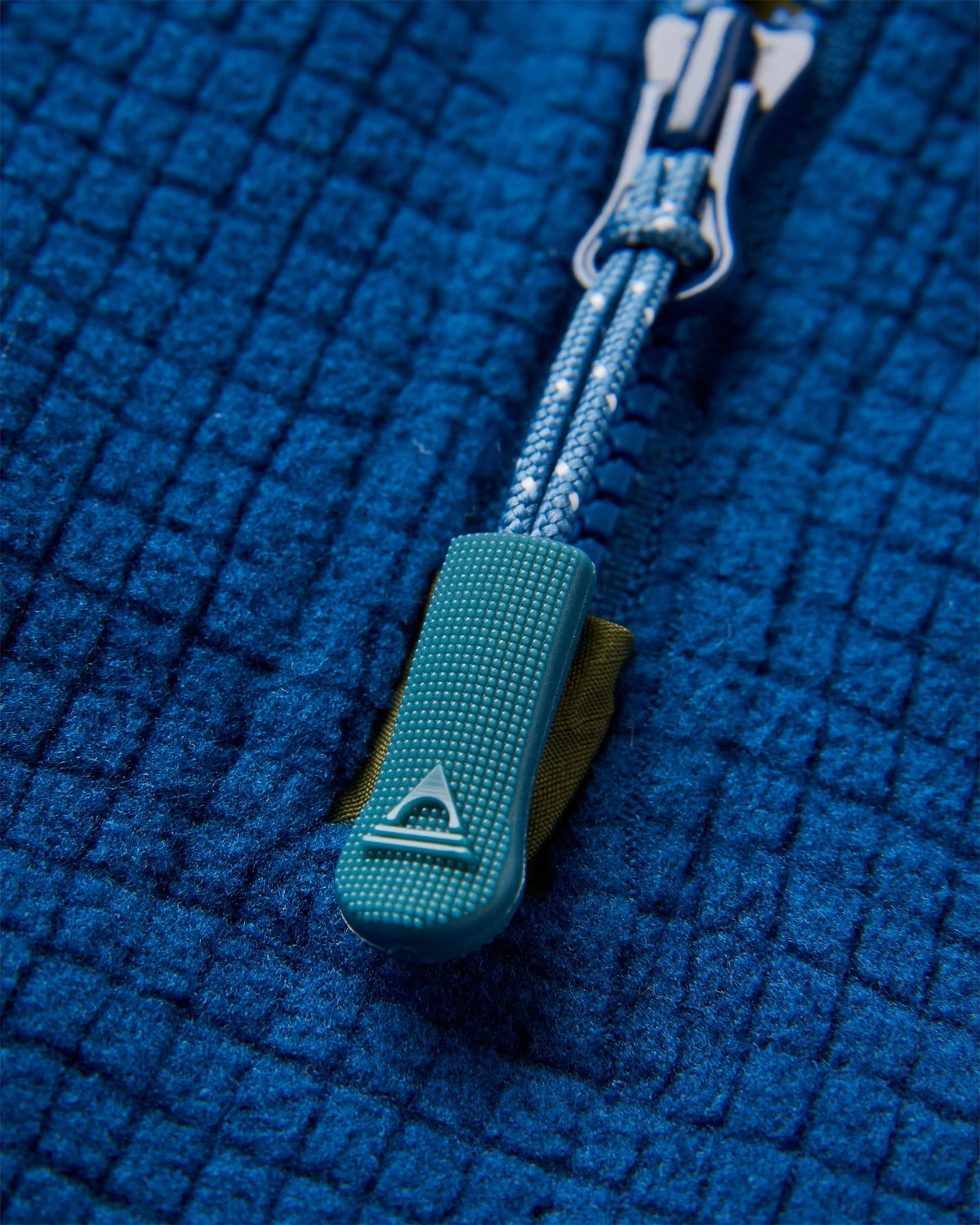 Forestscape Grid Fleece Hoodie - Blue Navy - Flatlay