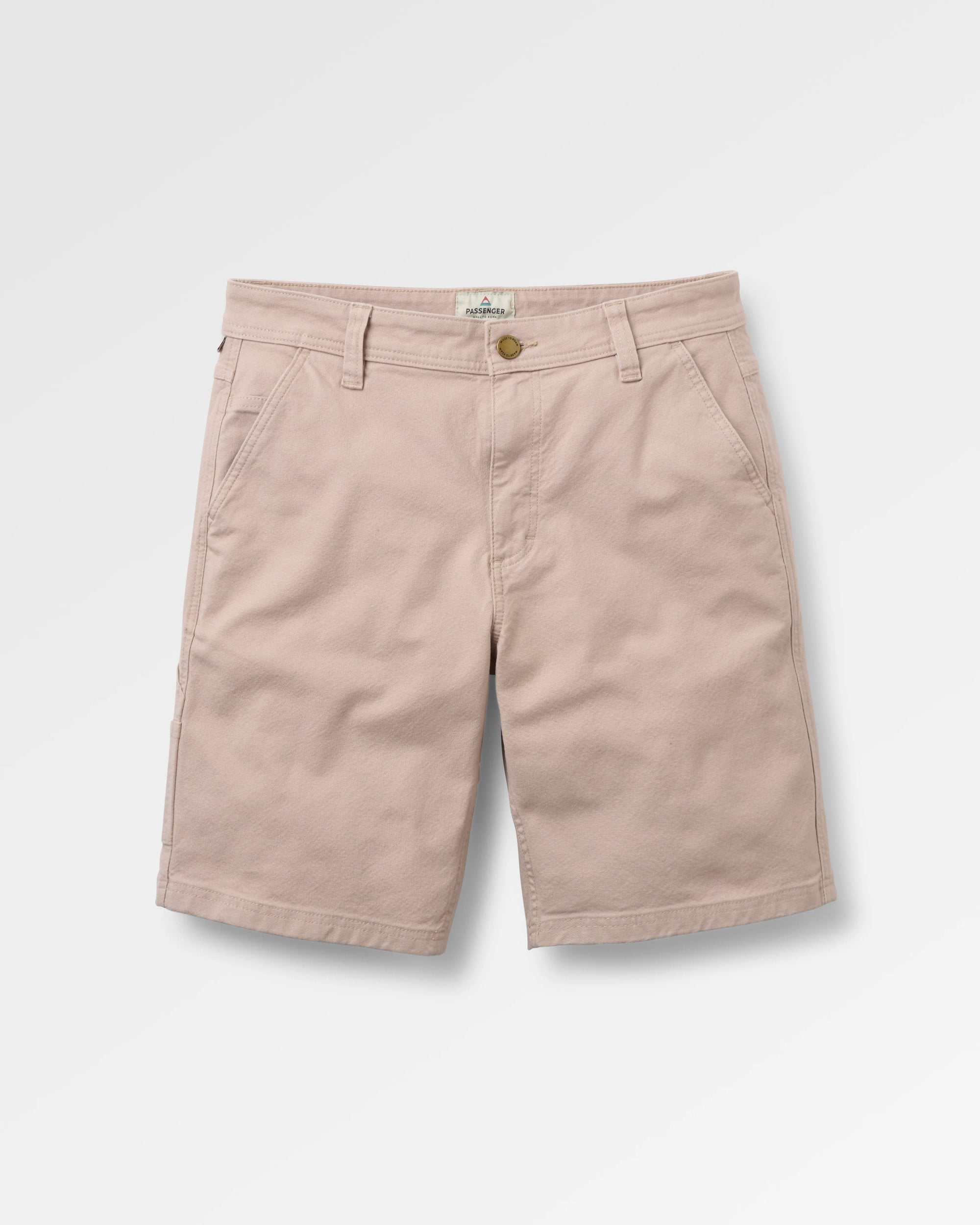 Short en toile de coton bio Vantage - taupe naturel