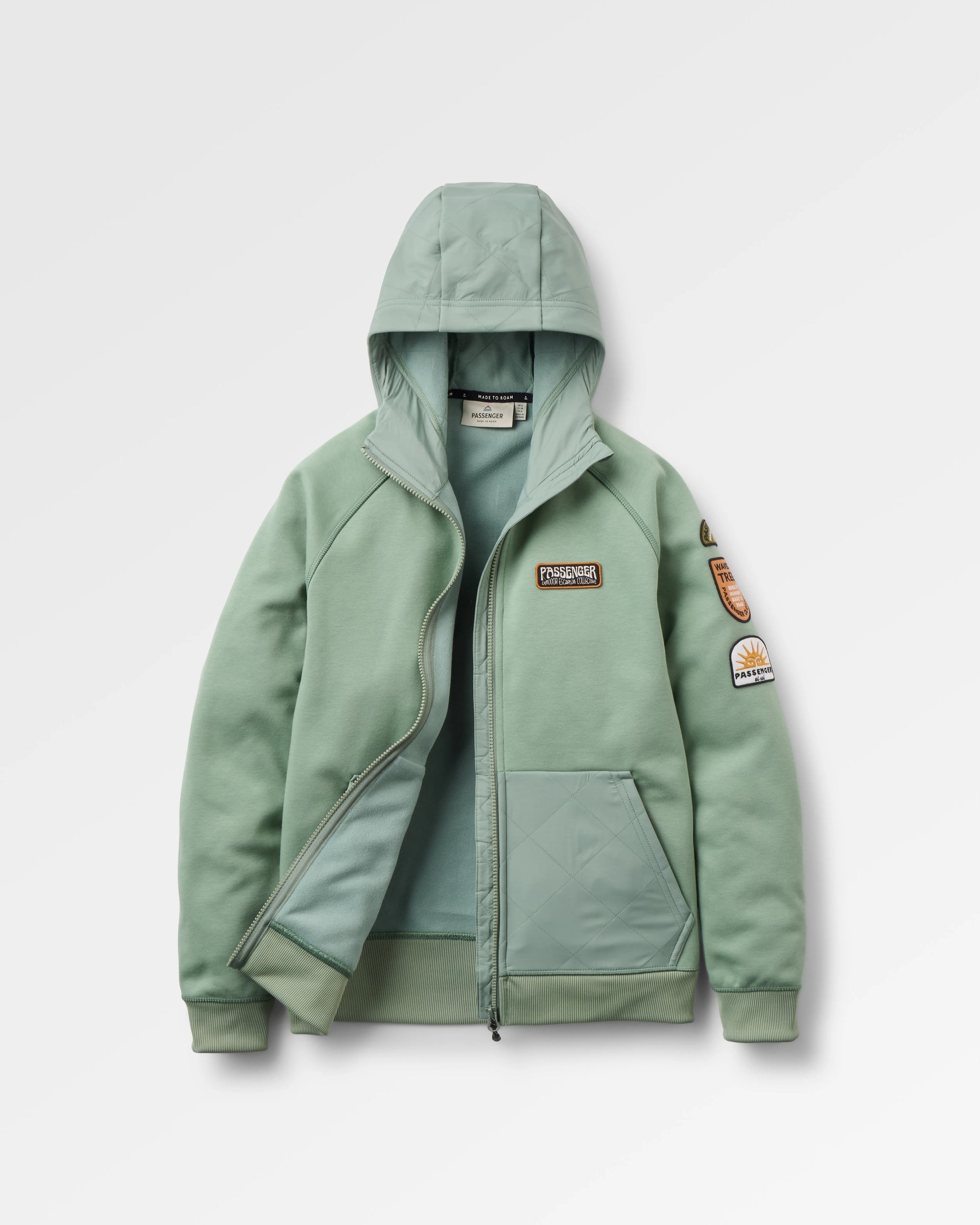 Solscape Women's Active Hoodie - Pistachio Marl - Flatlay