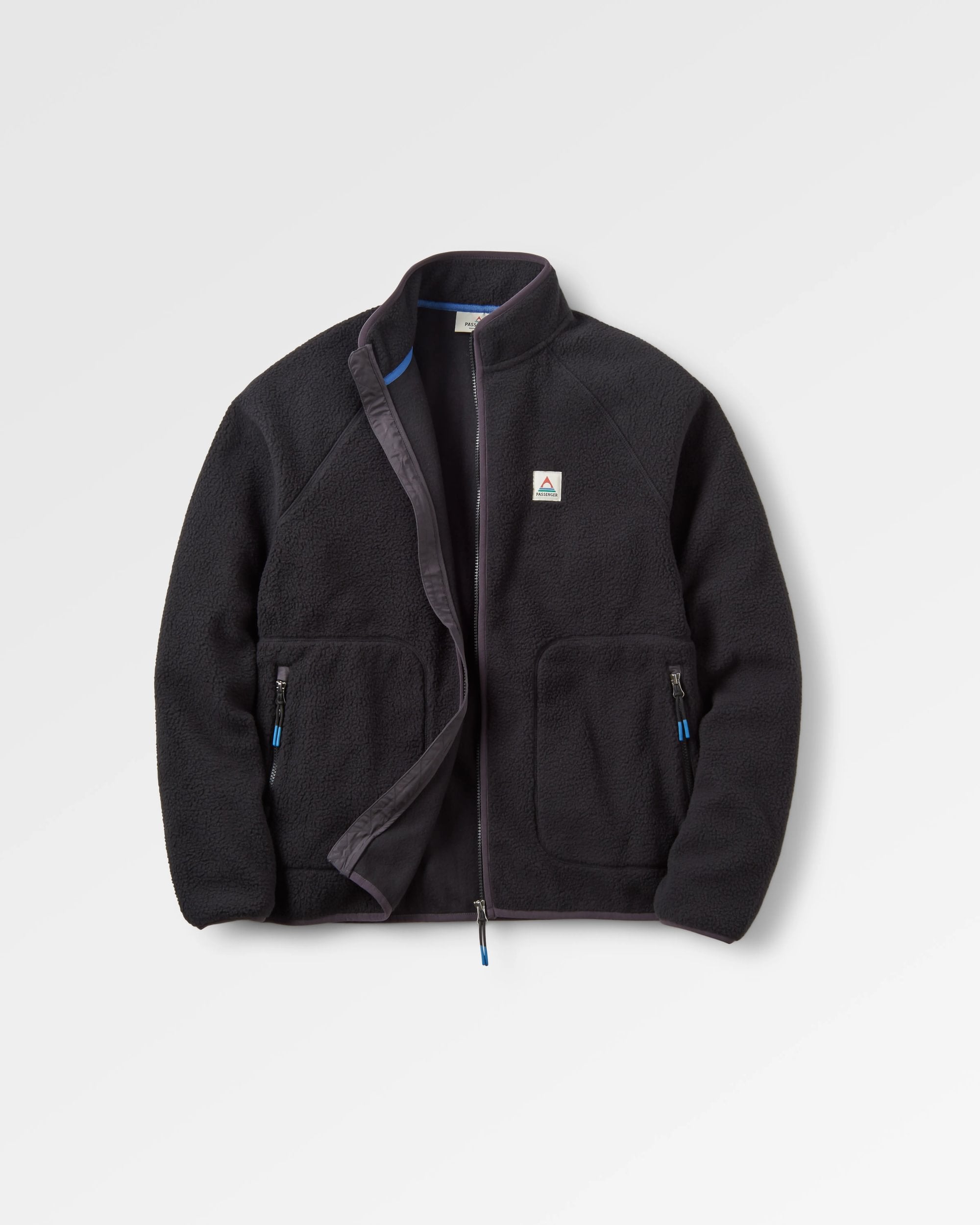 Tripper 2.0 Full Zip Recycled Sherpa Fleece - Black - Flatlay