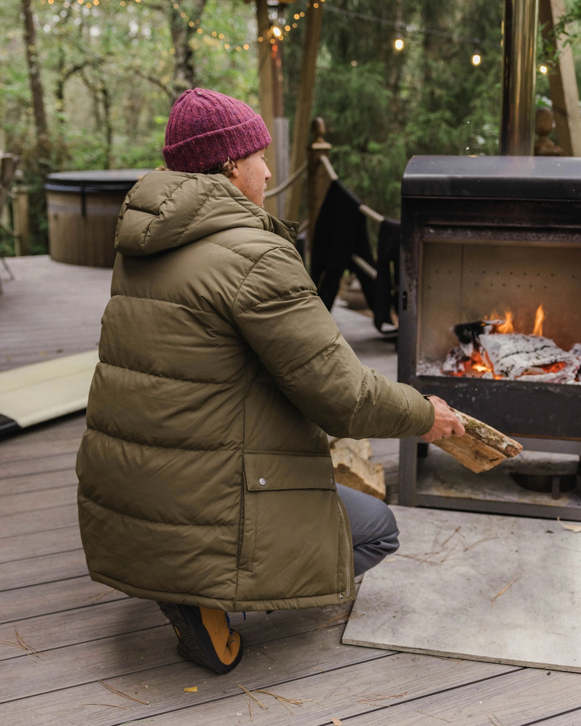 Grounded Down Jacket - Dark Olive - Lifestyle
