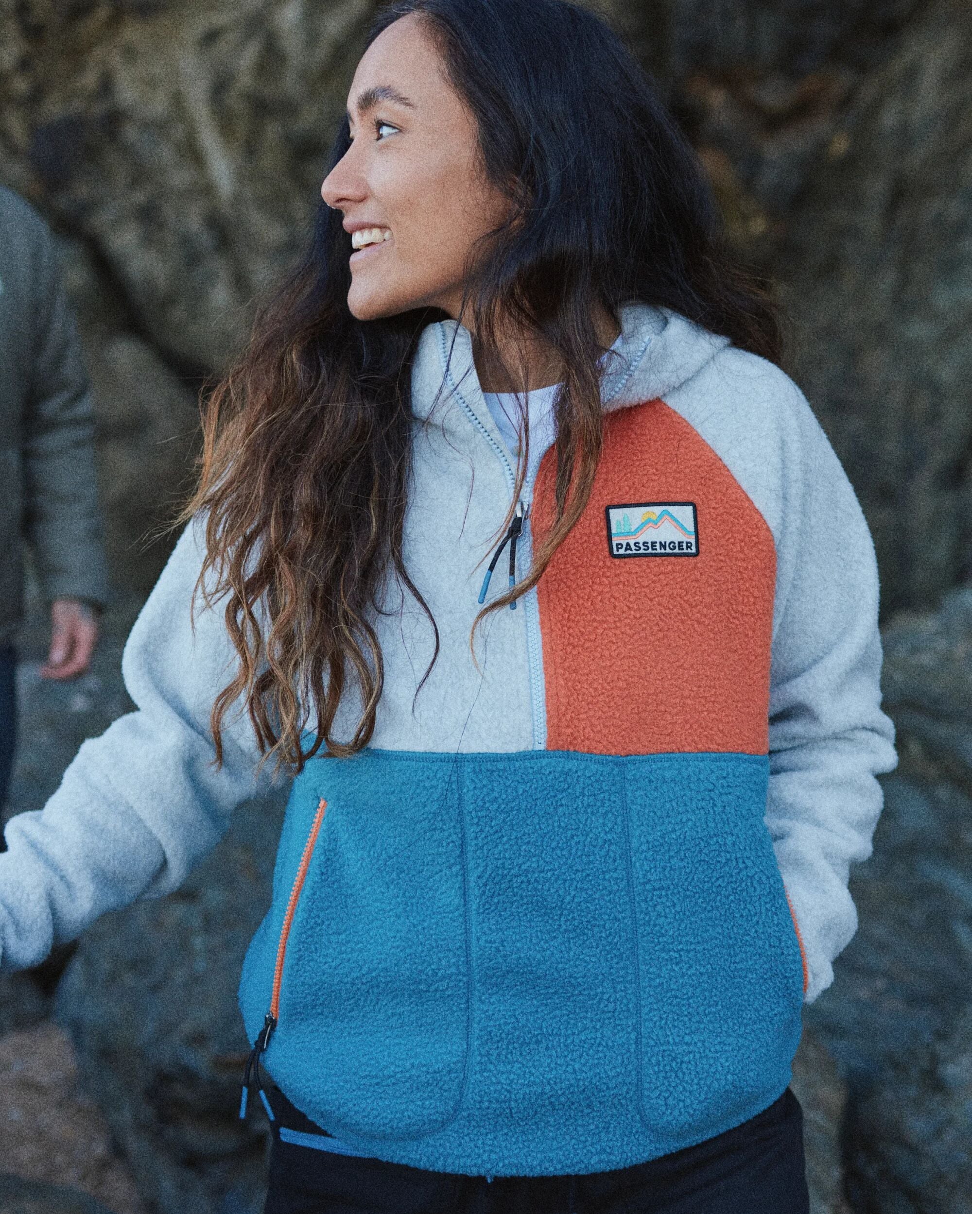 Polaire Fohn Trail Recyclée - Orange Ombre - Taille S - Fermeture éclair - Homme