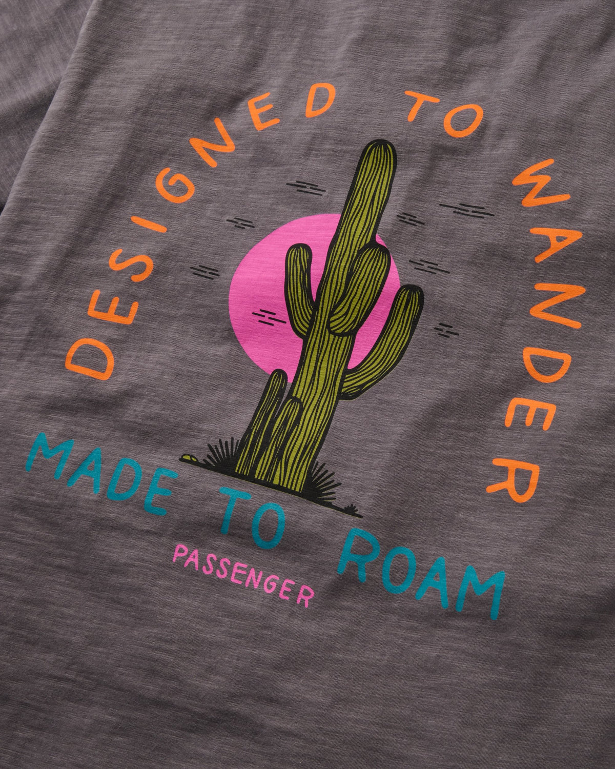 Explore T-Shirt - Charcoal - Flatlay