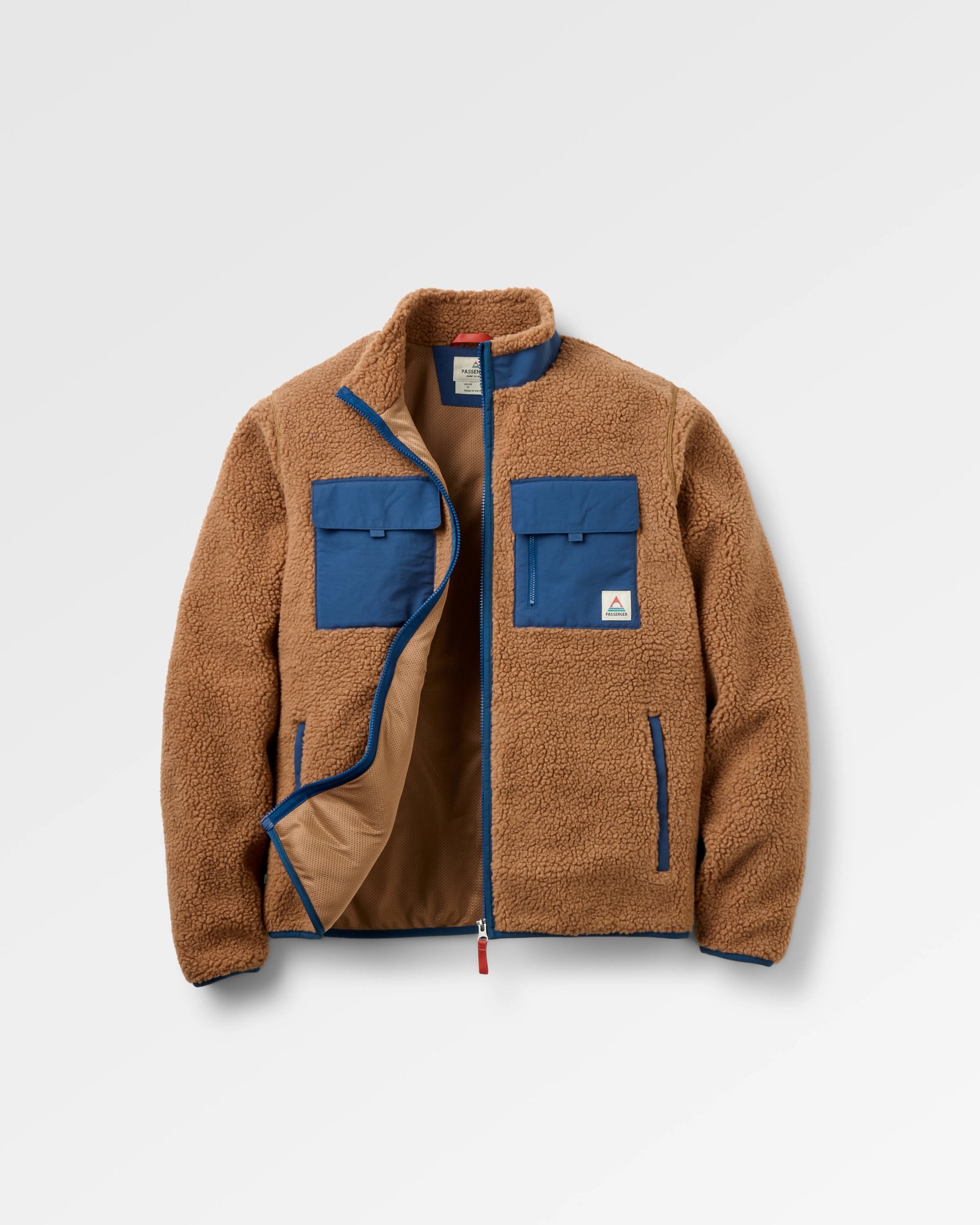 Valiant Deep Pile Fleece - Toffee - Flatlay