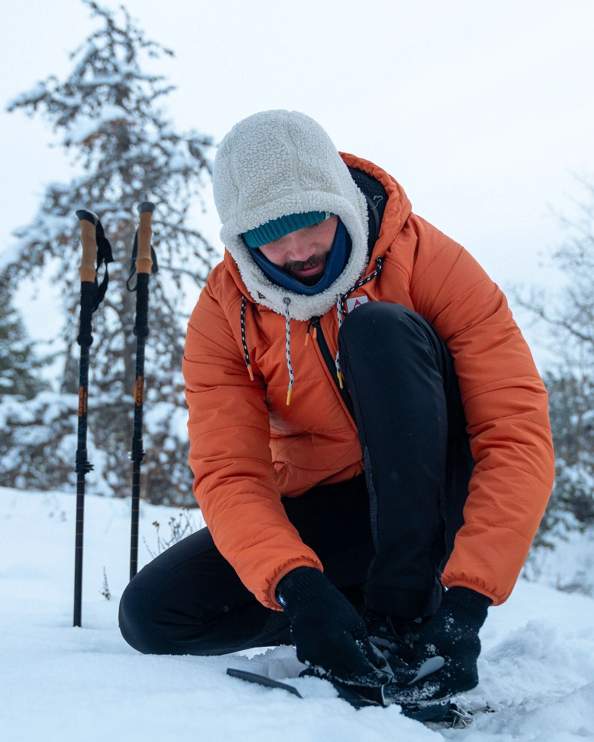 Snowdrift Recycled Fleece Hood - Birch - Lifestyle - Male