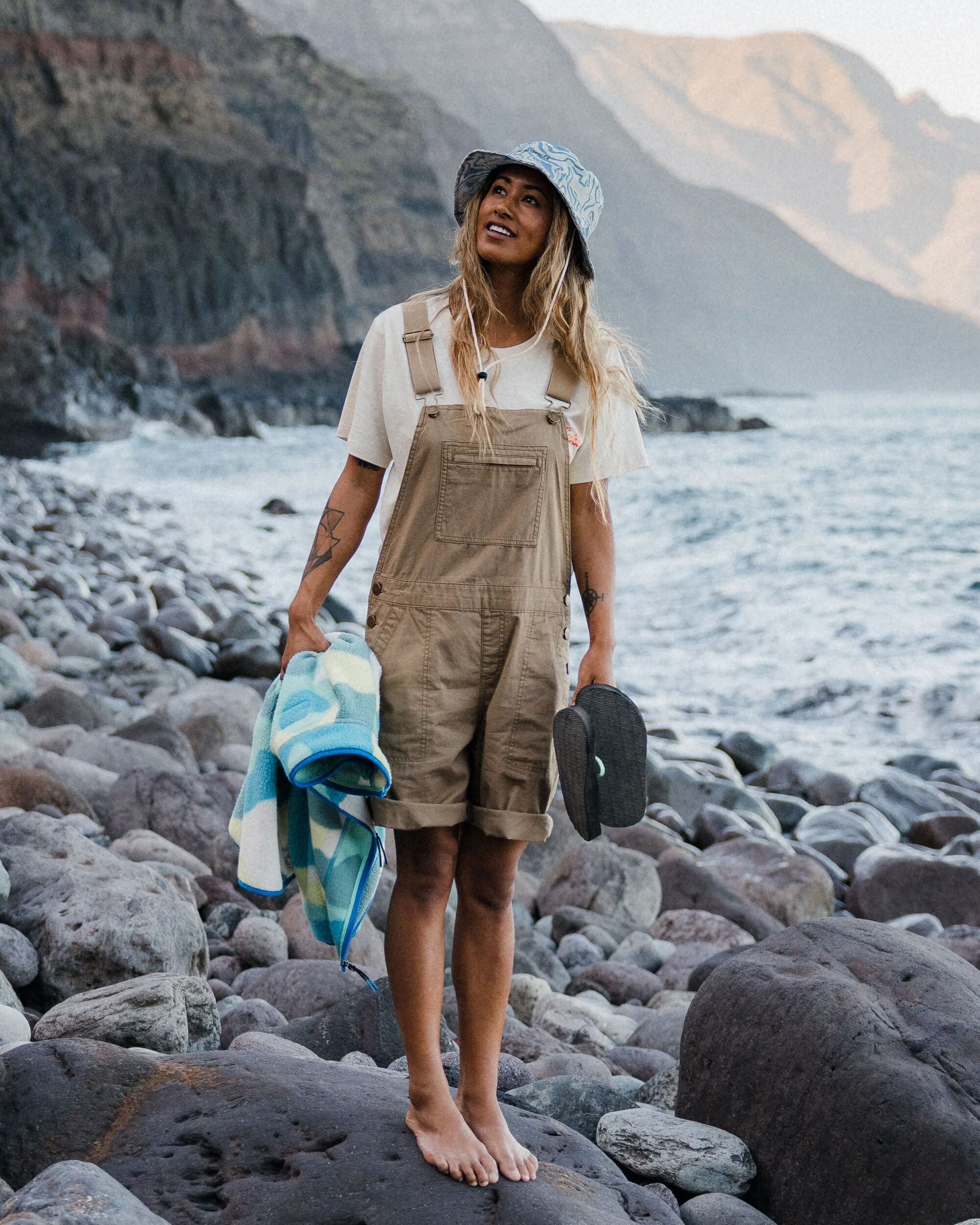 Shuffle Light Short Dungarees - Elmwood - Lifestyle