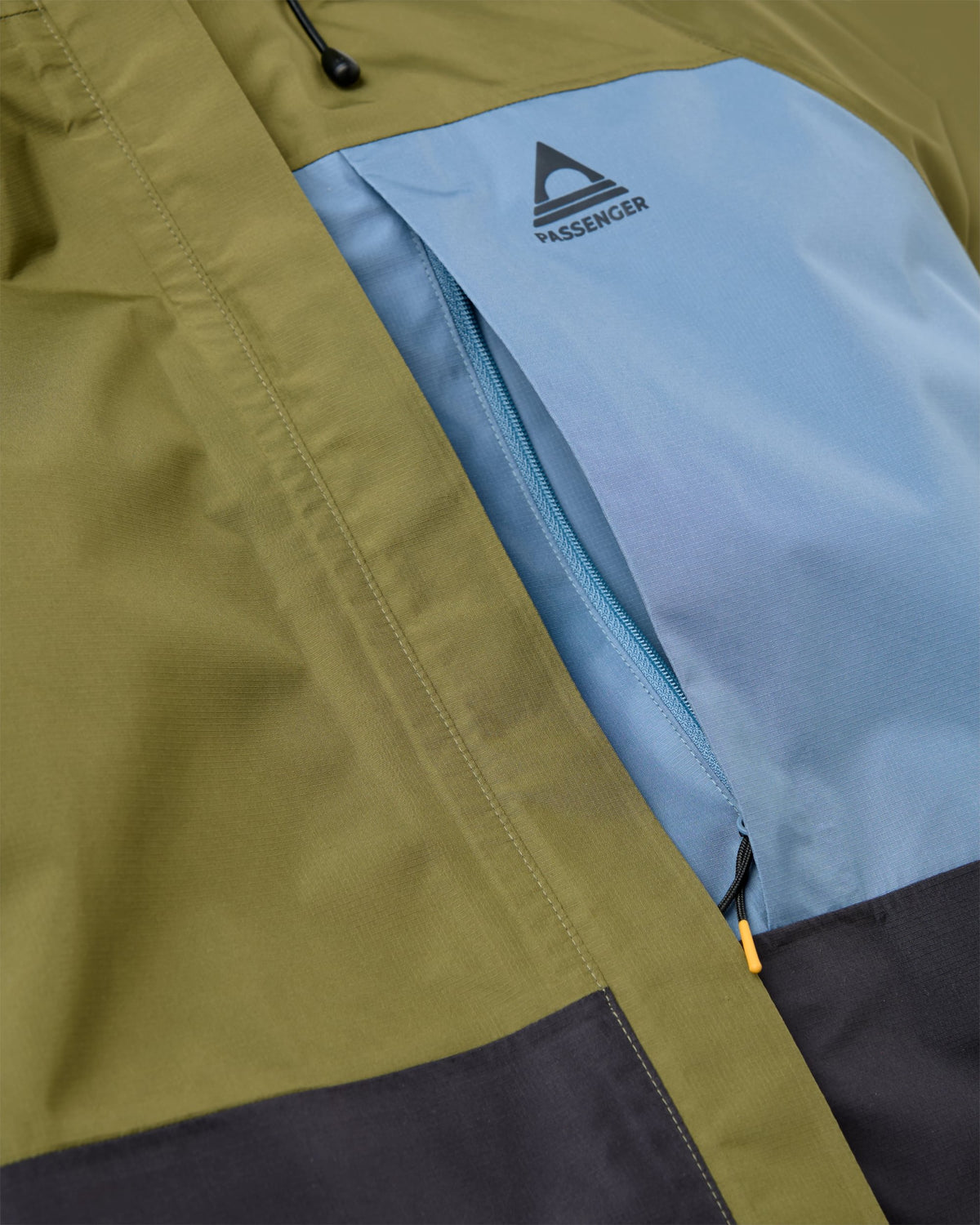 Trailscape Men's Waterproof Jacket - Faded Black/Khaki - Flatlay