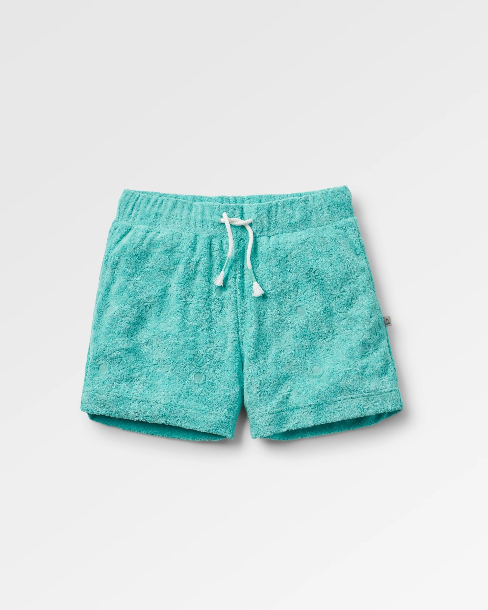 Vibes Textured Short - Aqua - Flatlay