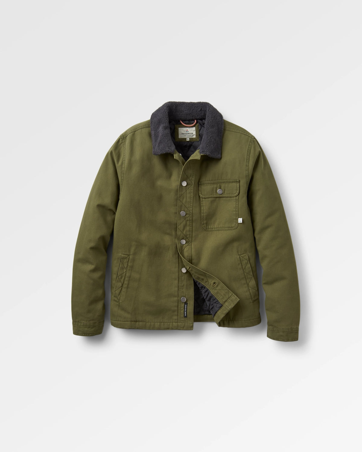 Falcon Cotton Jacket - Khaki - Flatlay