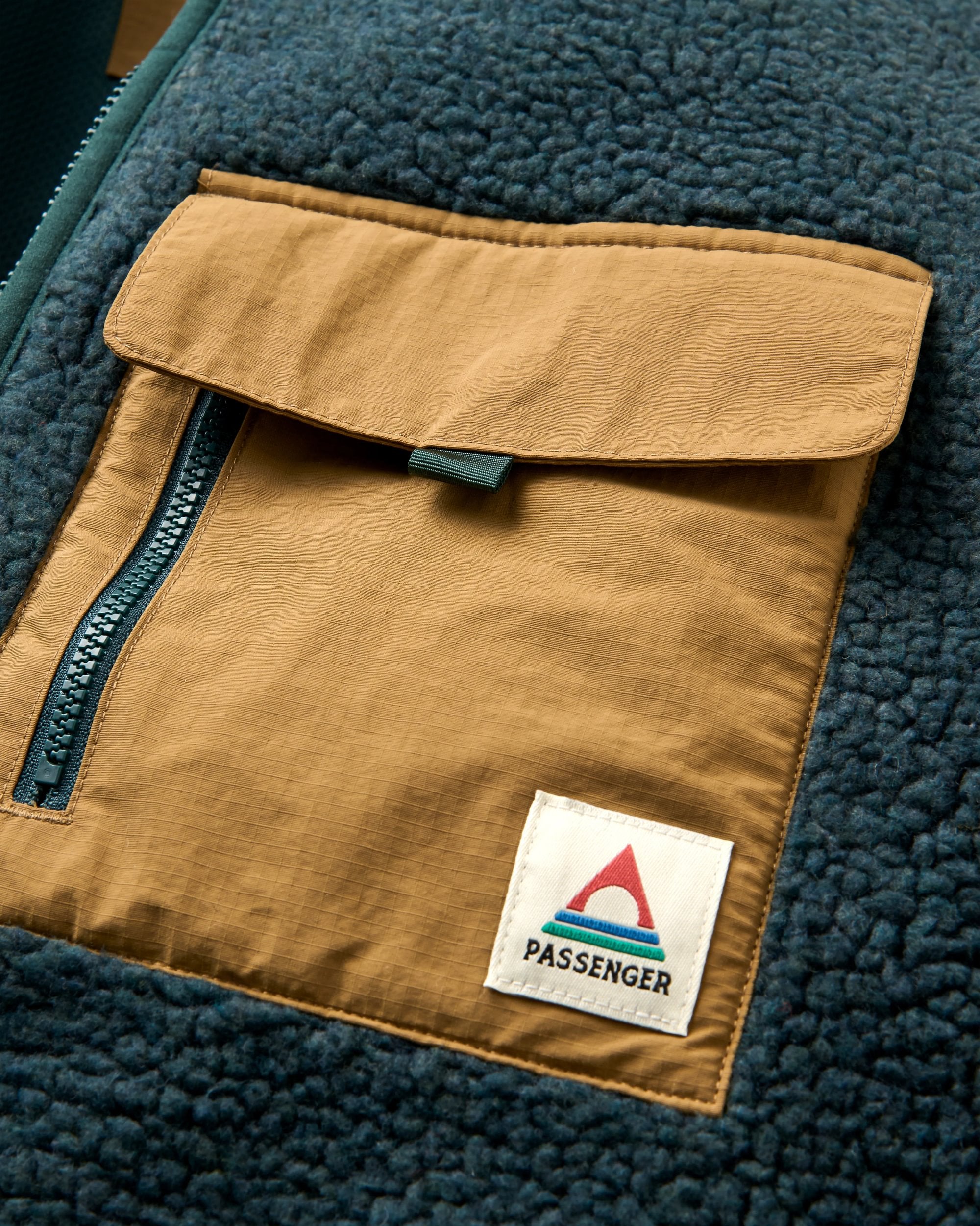 Valiant Deep Pile Fleece - Dark Fern - Flatlay