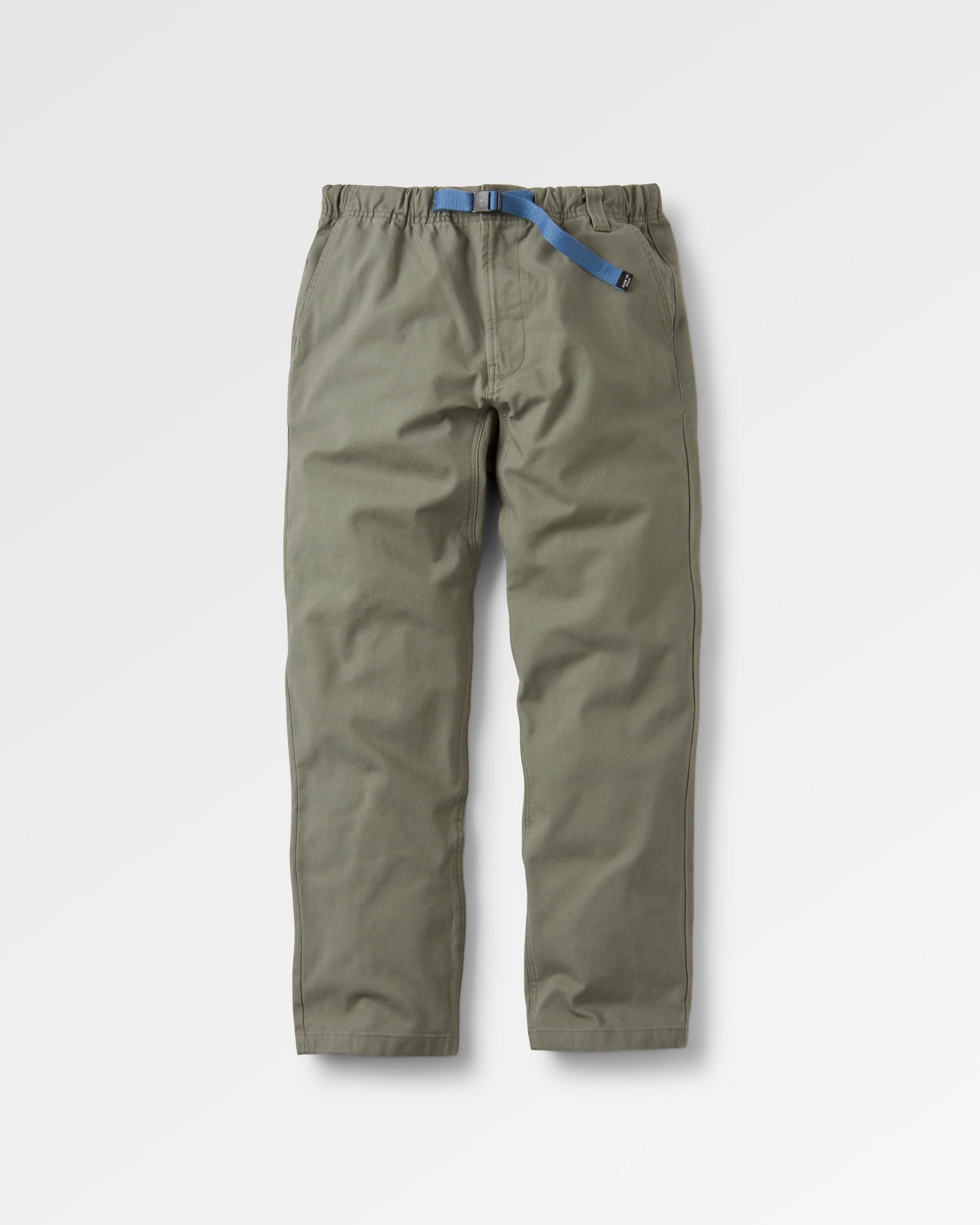 Adventurer Organic Canvas Trouser - Dusty Olive - Flatlay