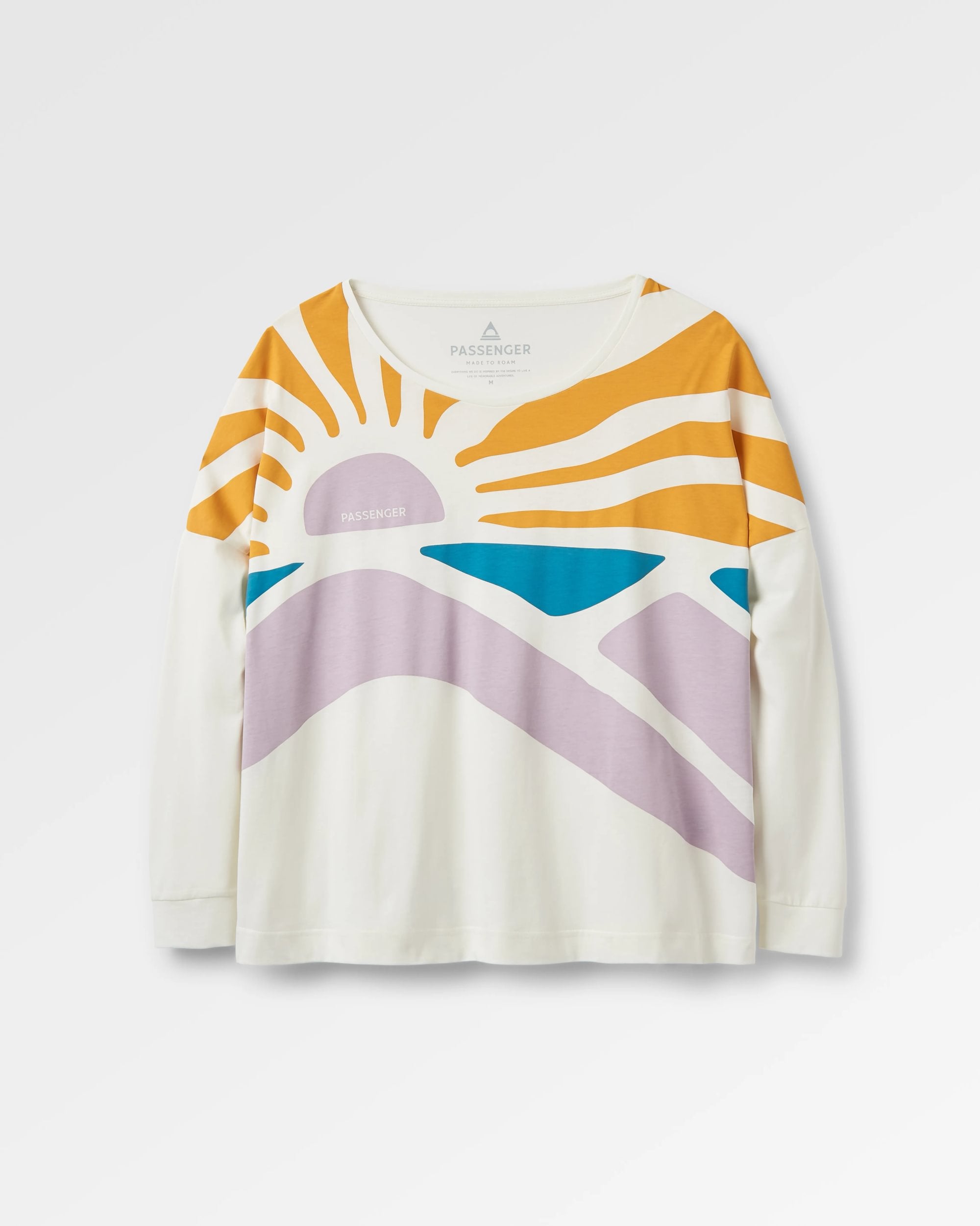Sunsets Organic Cotton LS T-Shirt - Marshmallow - Flatlay