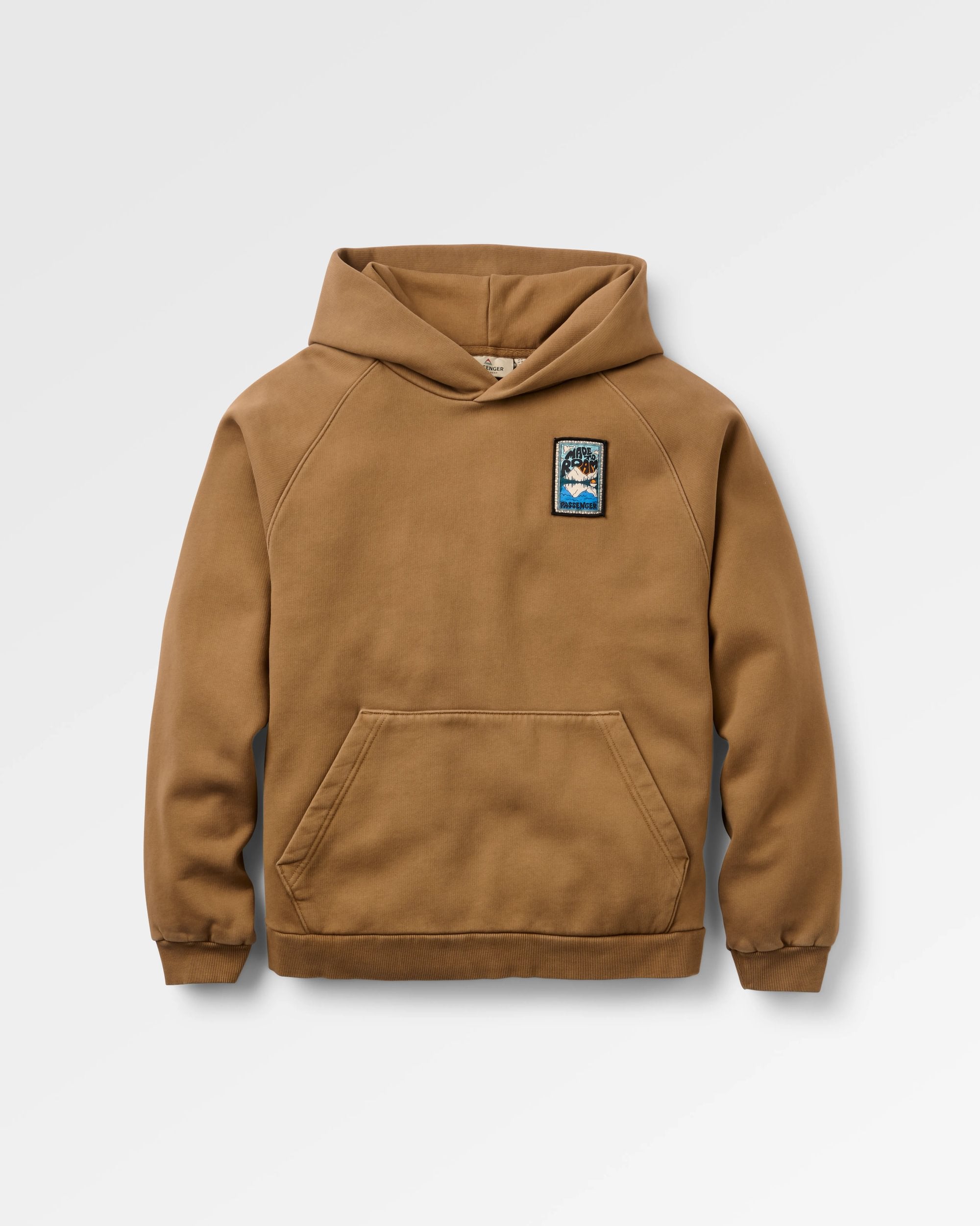 Downtime Heavyweight Hoodie - Caramel Brown - Flatlay