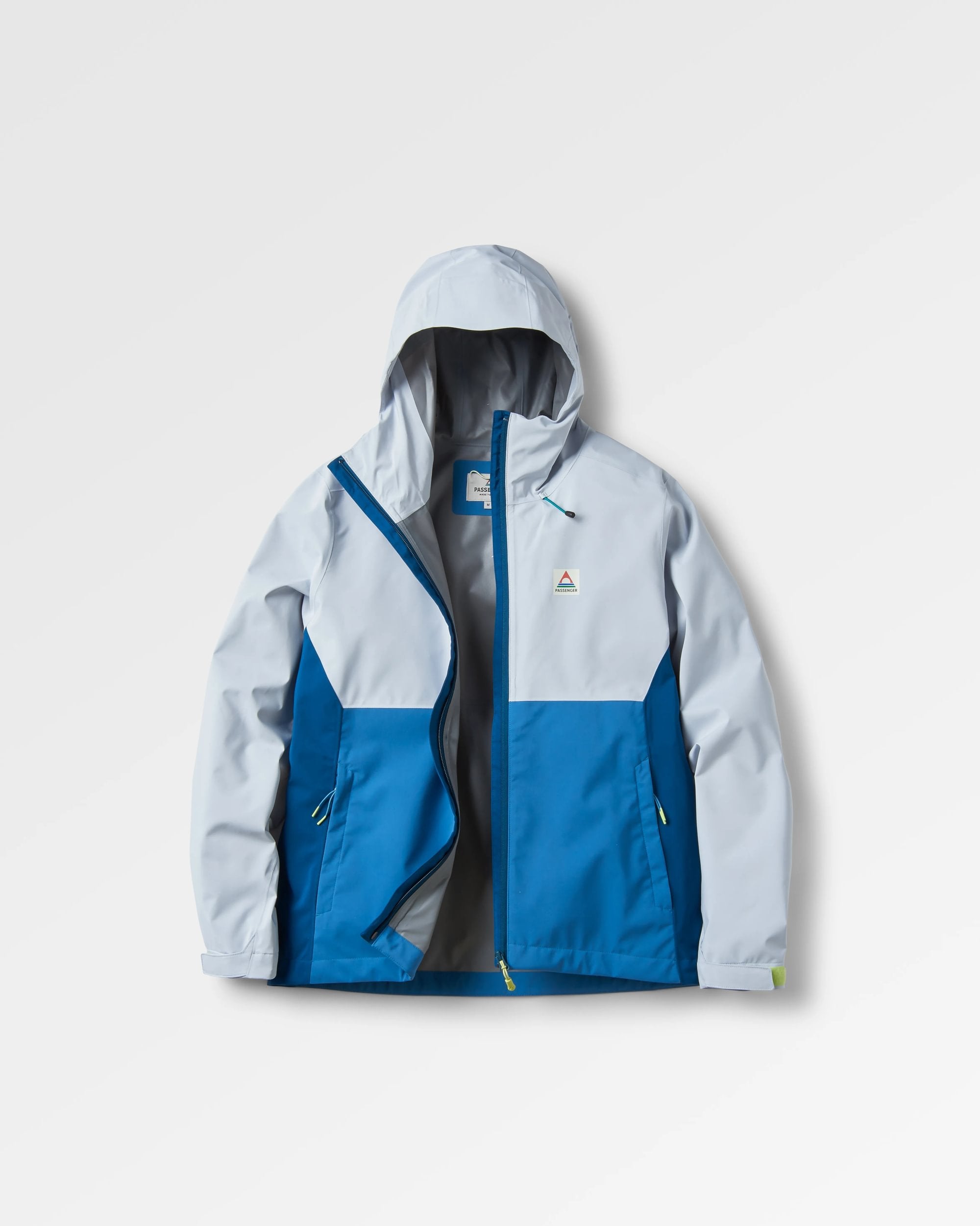 Rainstorm Recycled Waterproof Jacket - Grey Blue/Blue Steel - Flatlay