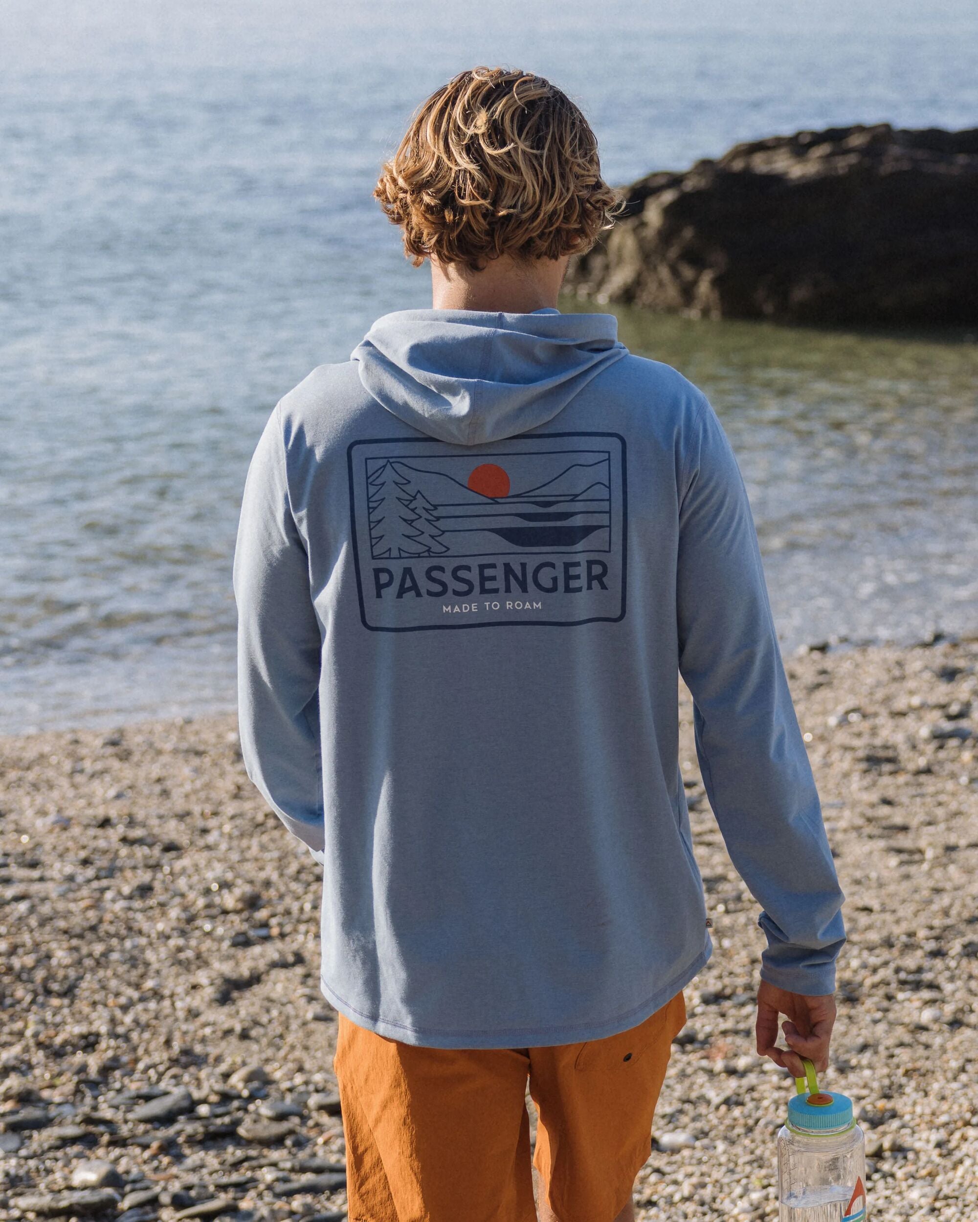 Roamscreen UPF50 Drirelease® Men's Hoodie - Faded Denim - Lifestyle