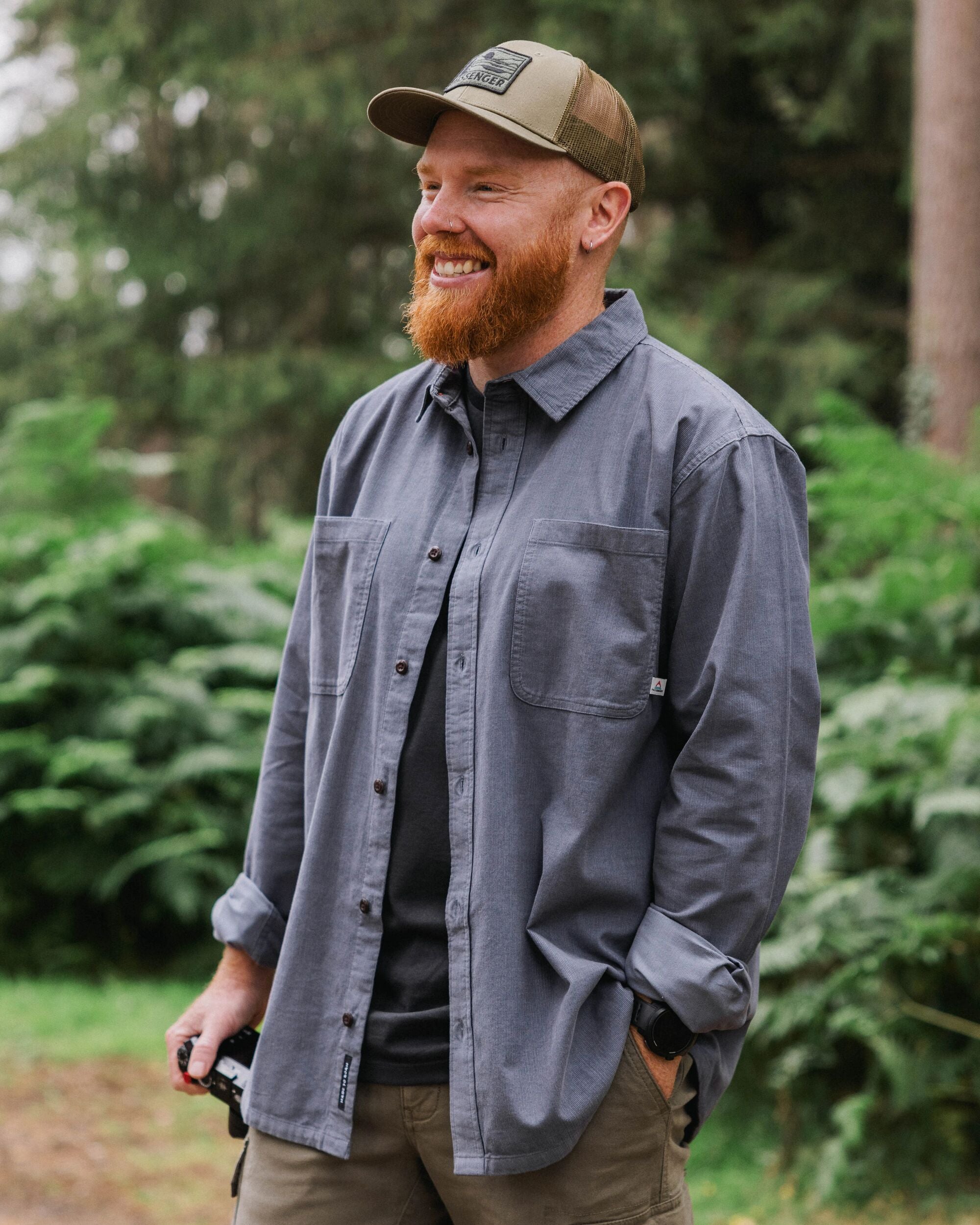 Backcountry Cord Light Shirt - Storm Grey - Lifestyle