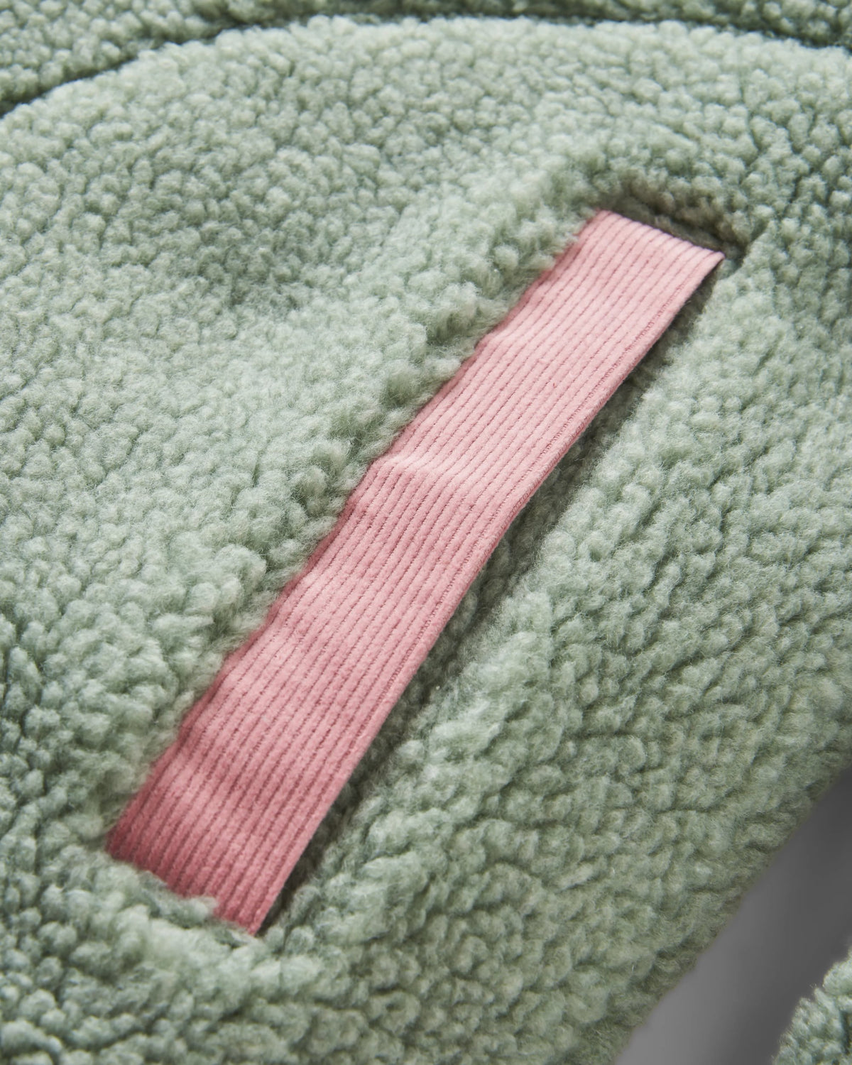Create Deep-Pile Sherpa Fleece - Pistachio - Flatlay