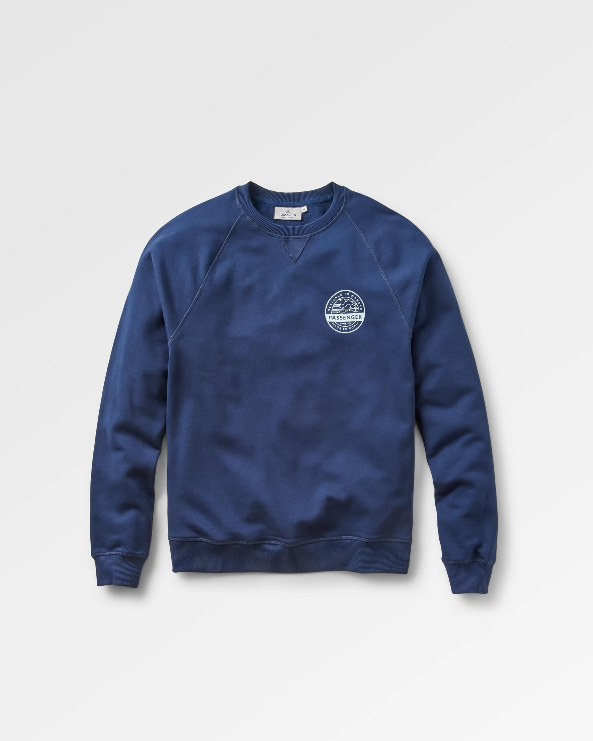 Odyssey Organic Cotton Sweatshirt - Rich Navy - Flatlay