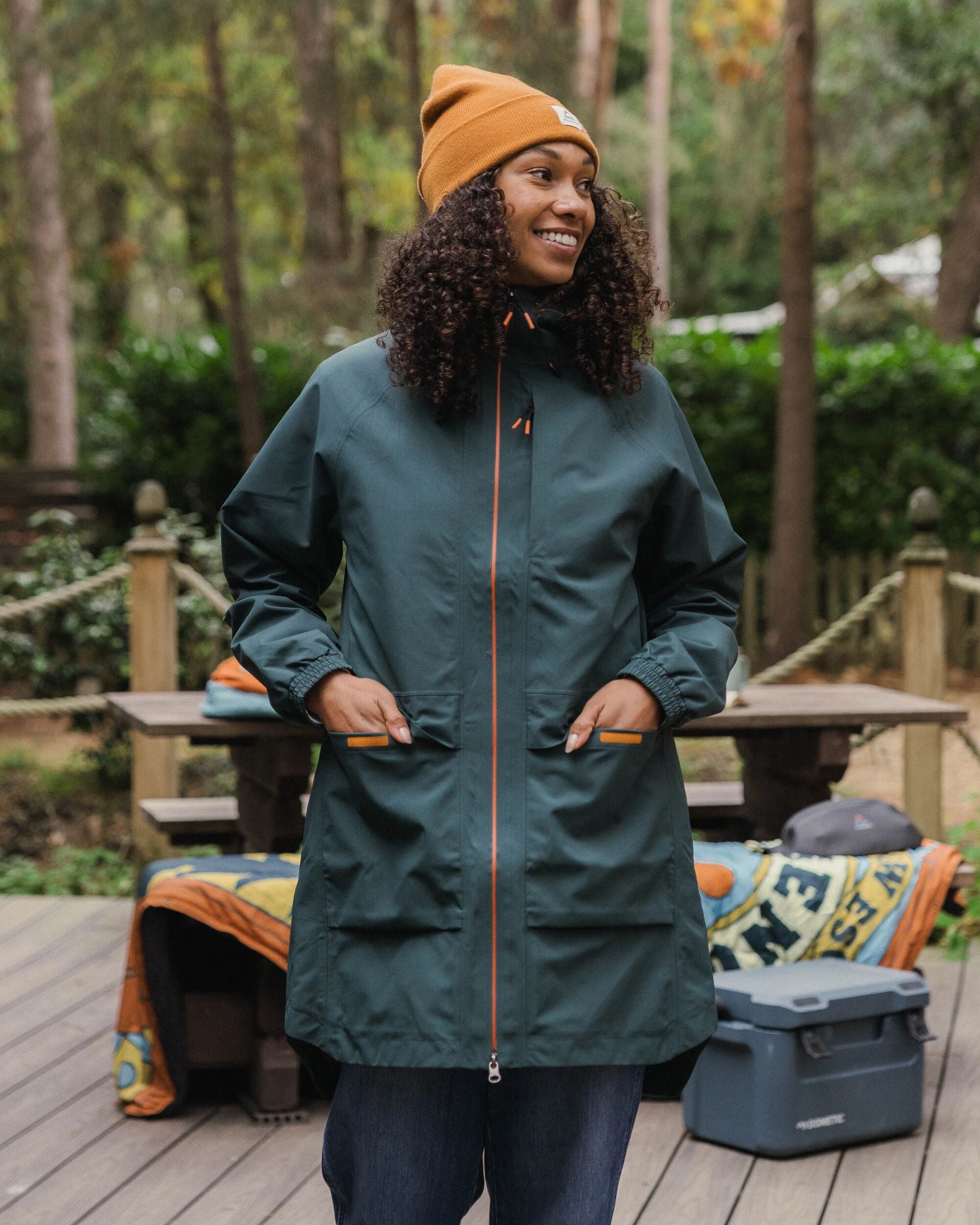 Serein Waterproof Parka - Dark Fern - Lifestyle