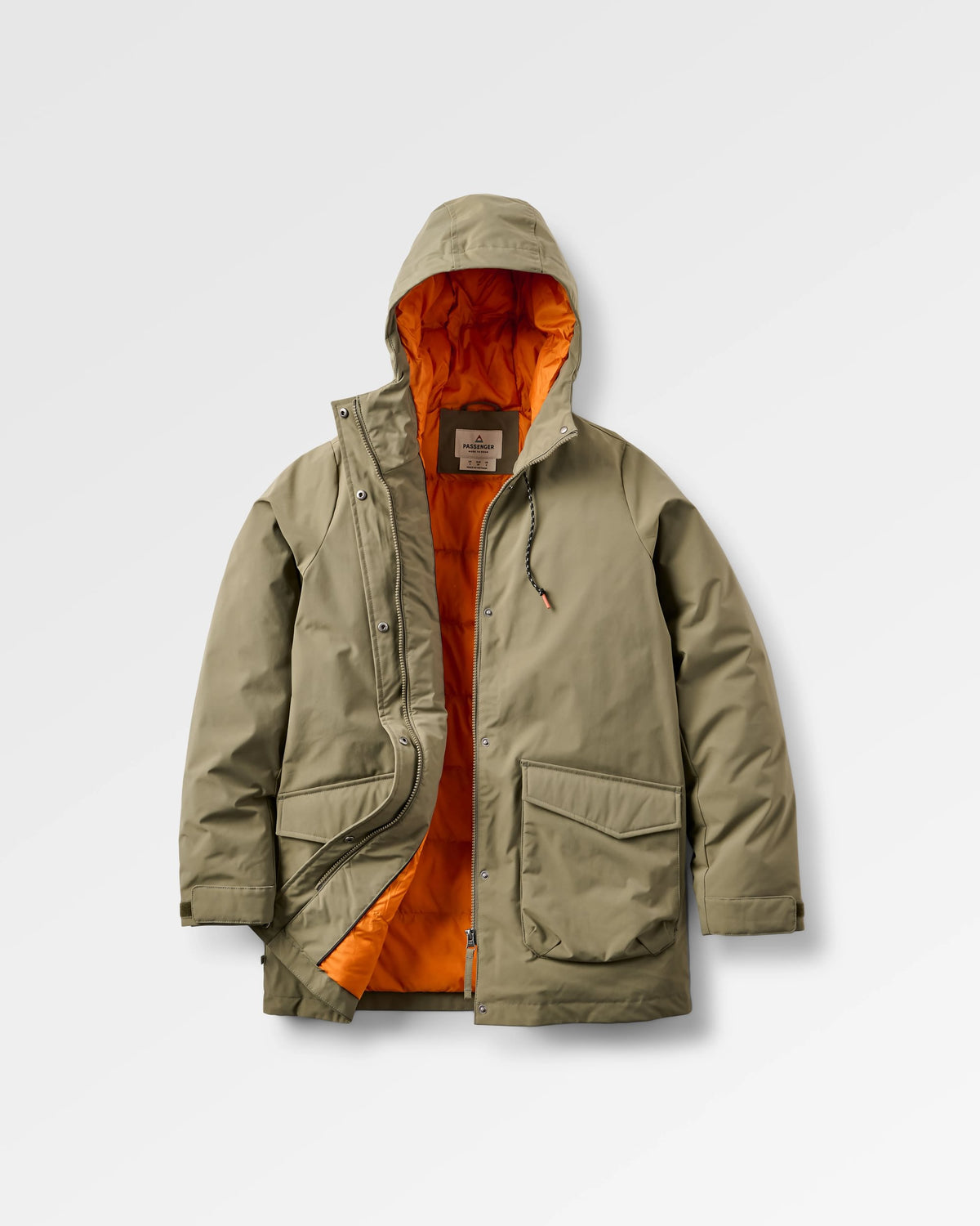 Alaska Recycled Insulated Parka - Dusty Olive - Flatlay