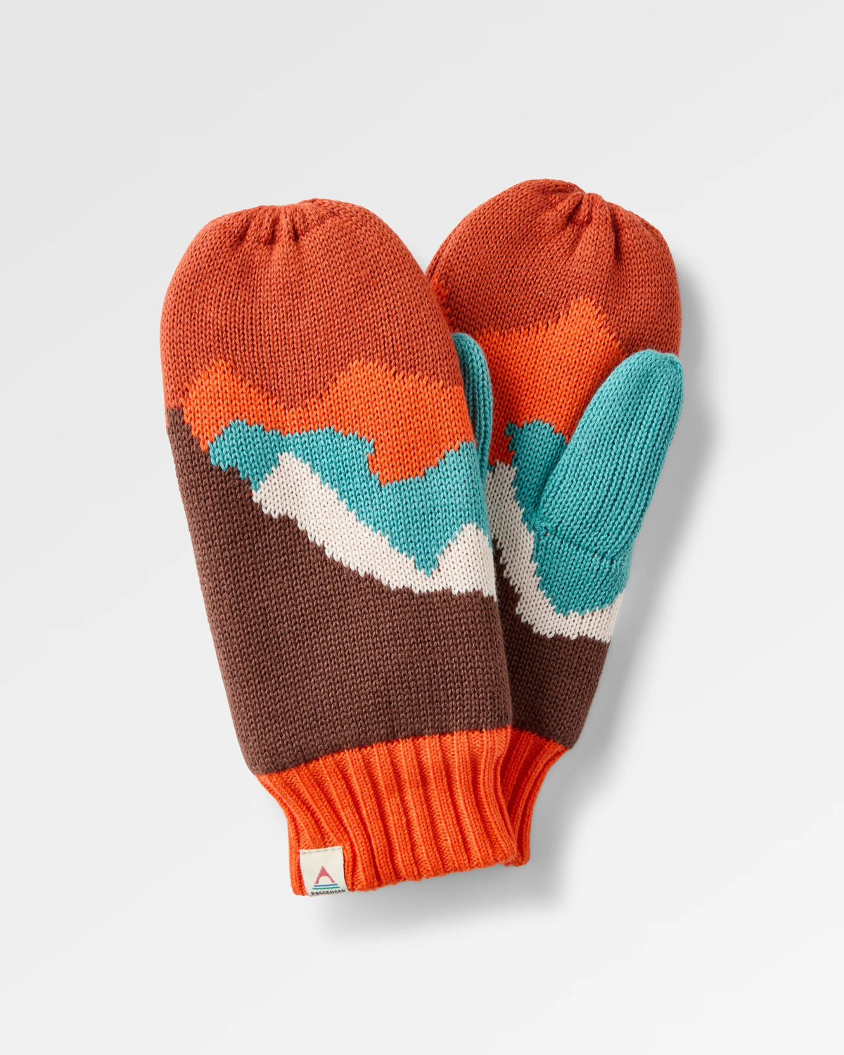 Scenic Fleece Lined Mittens - Scenic Chestnut - Flatlay