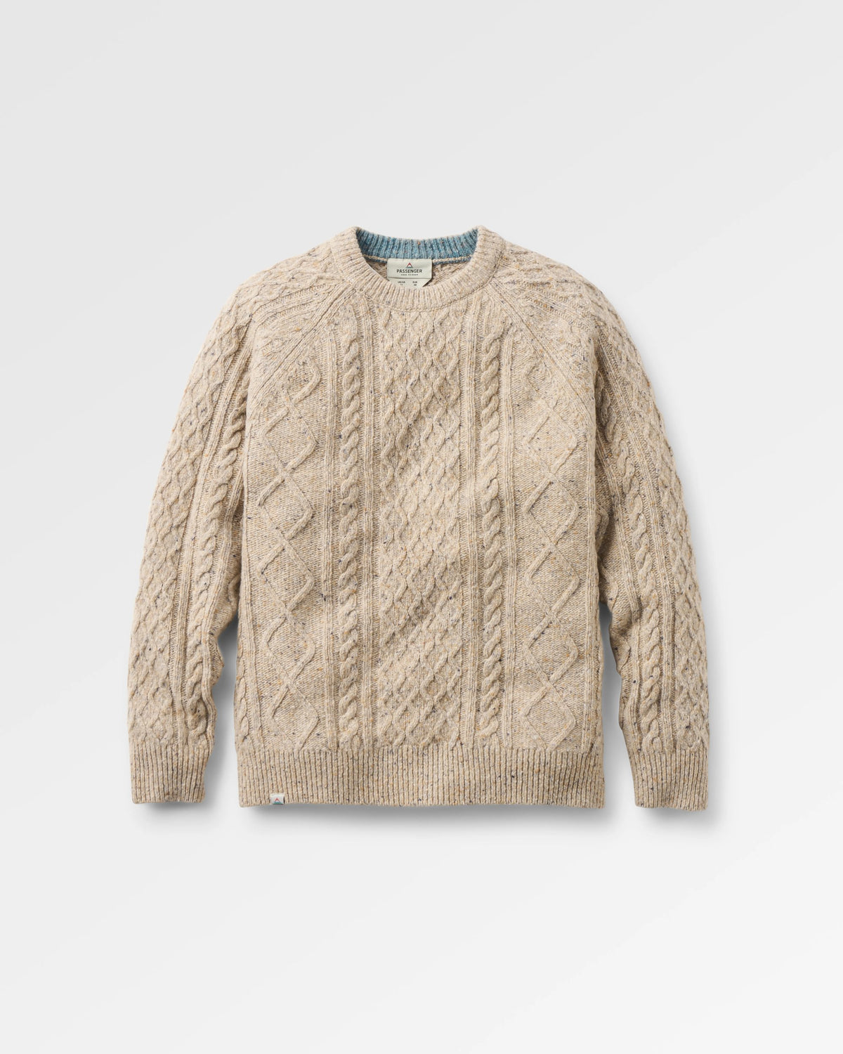 Sandbar Merino Wool Blend Jumper - Oatmeal - Flatlay