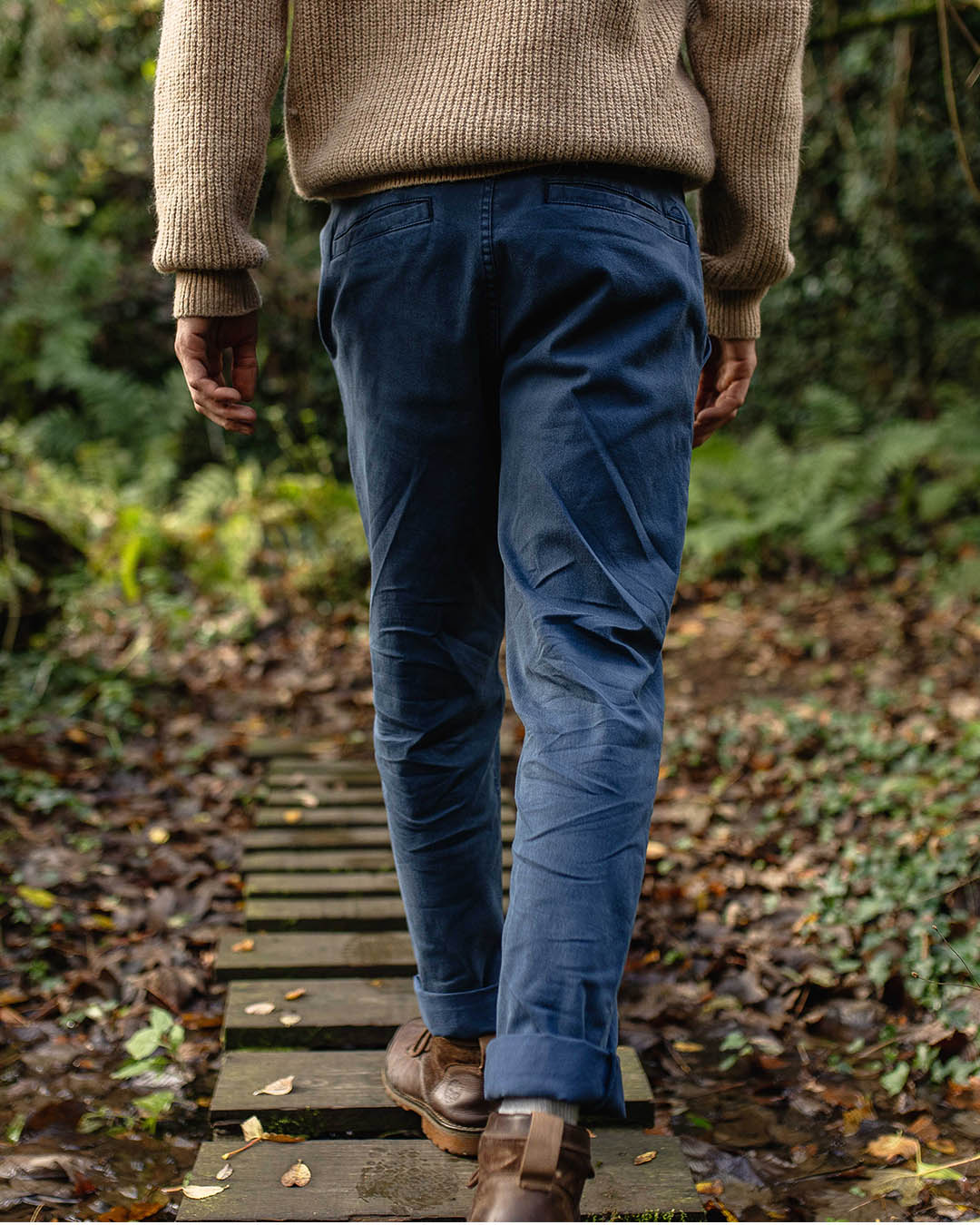 365 Organic Cotton Trouser - Dark Denim - Lifestyle