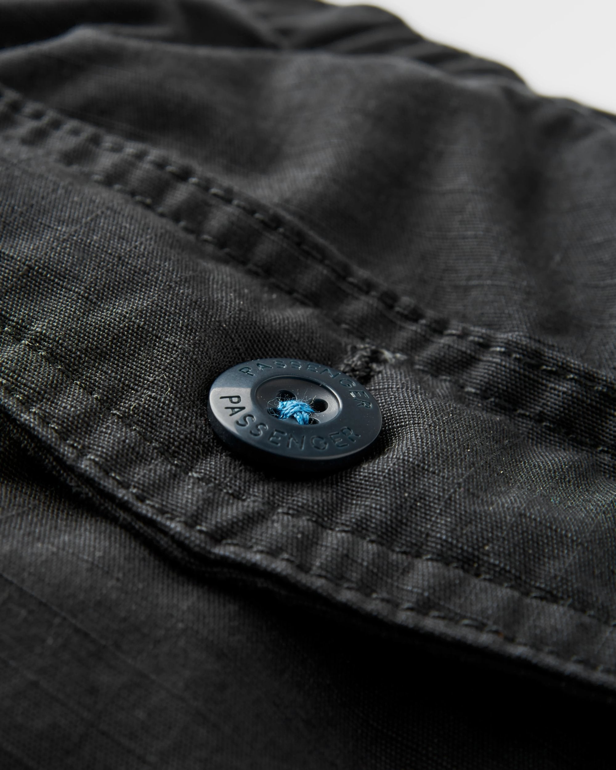 Rif-Raf Organic Cotton Ripstop Trouser - Black - Flatlay