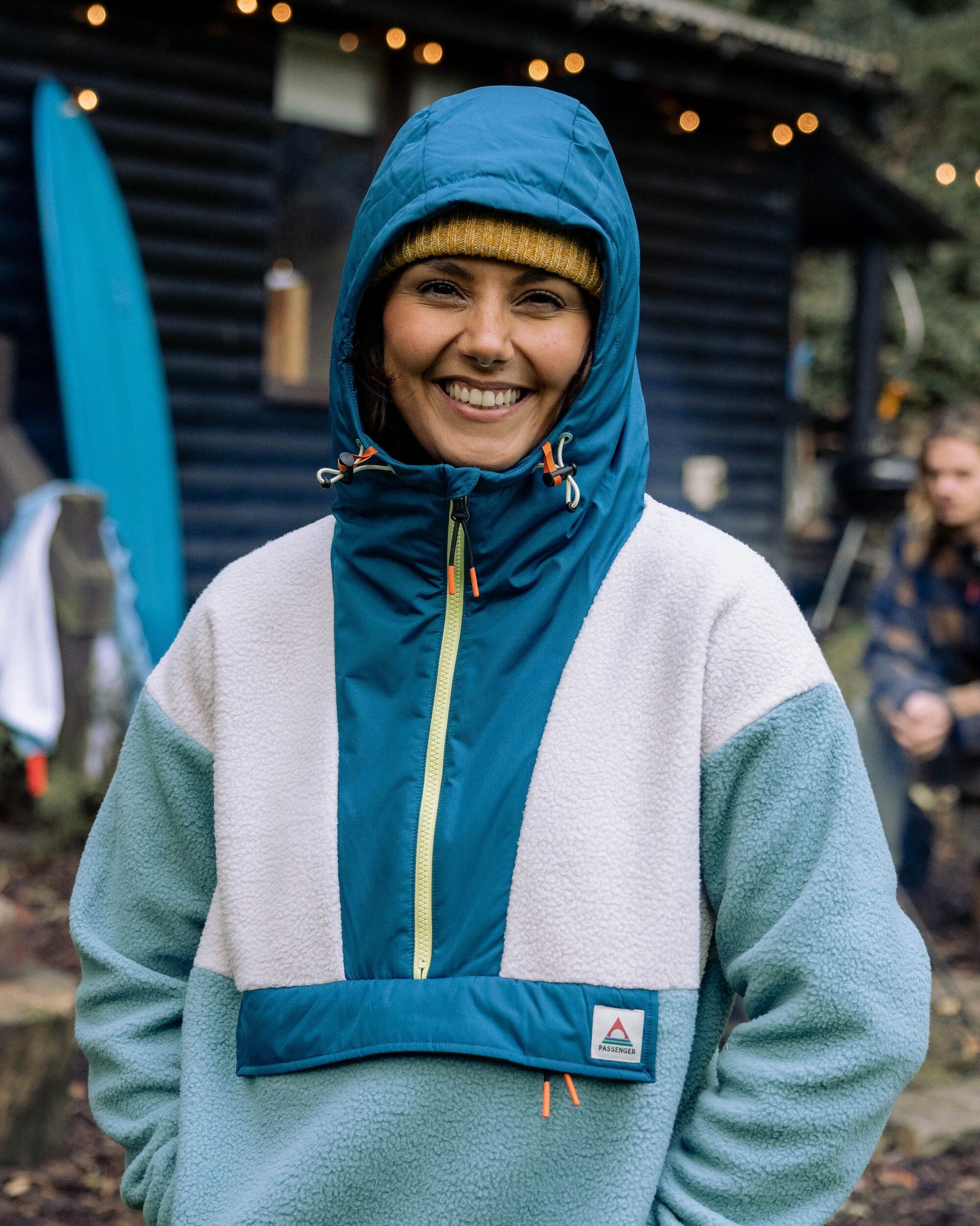 Maren 1/2 Zip Recycled Sherpa Fleece - Arctic - Lifestyle