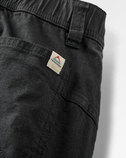 Kimmer Ripstop Cotton Trouser - Black - Flatlay