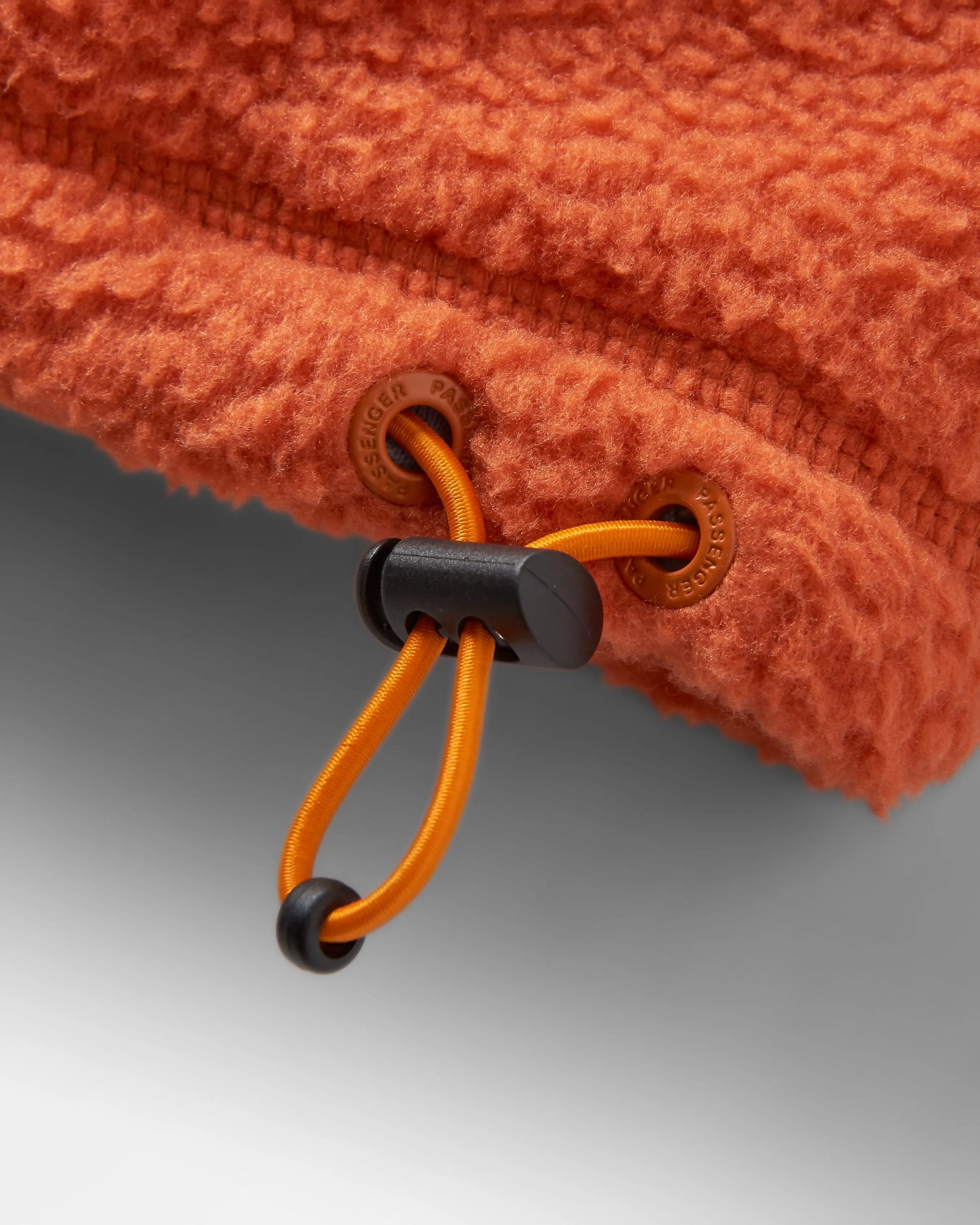 Maren 1/2 Zip Recycled Sherpa Fleece - Burnt Orange - Flatlay