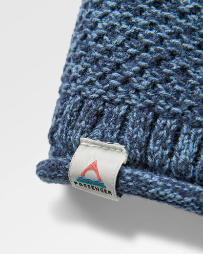 Shore Organic Cotton Knitted Jumper - Rich Navy - Flatlay