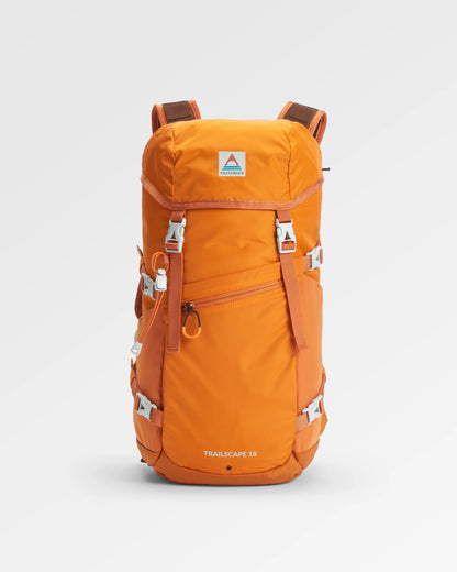 Trailscape Recycled 18L Backpack - Sunrise Orange - Flatlay