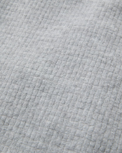 Forestscape Recycled Grid Fleece Crew - Grey Marl - Flatlay