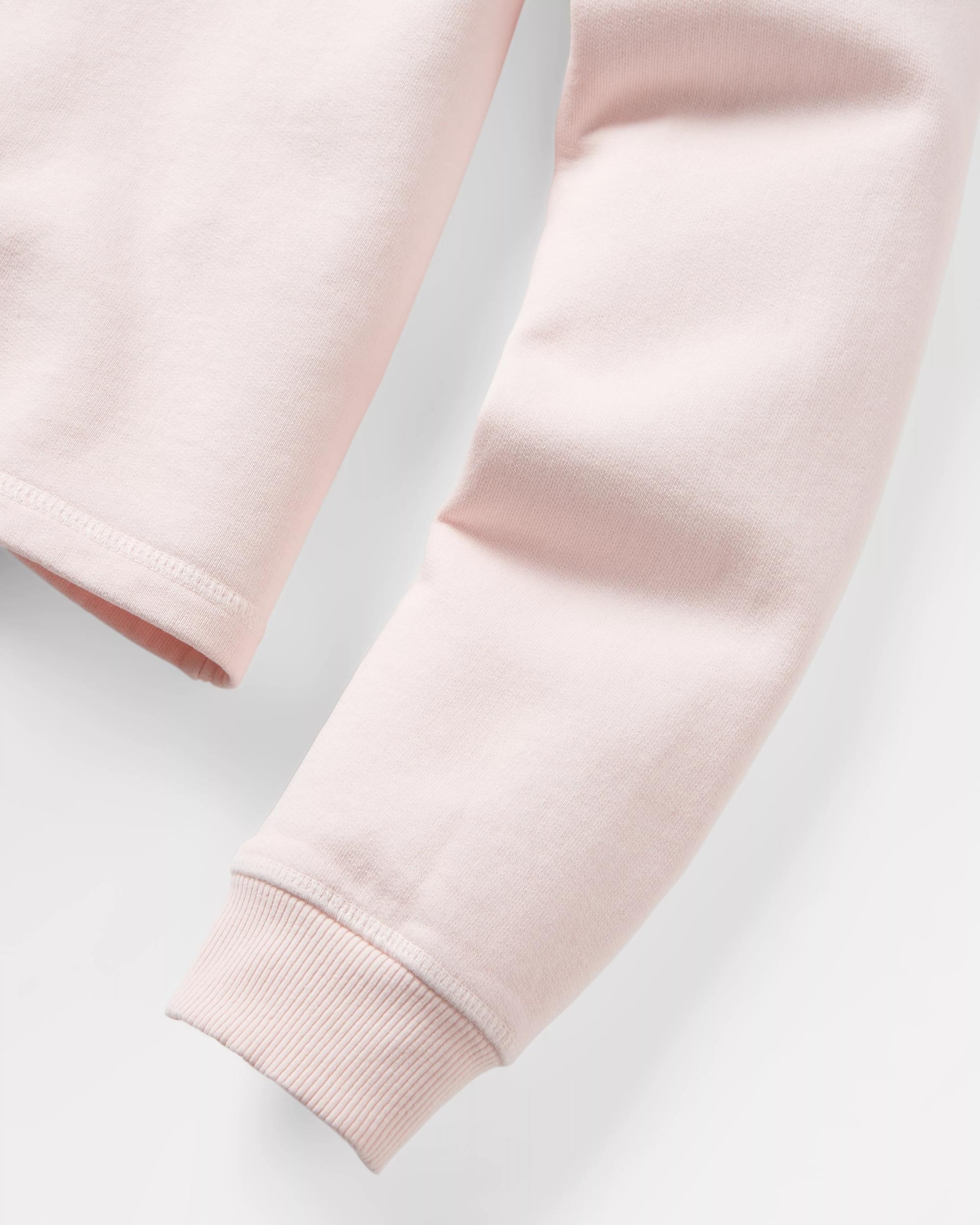 Remote Recycled Cotton Sweatshirt - Barely Pink - Flatlay