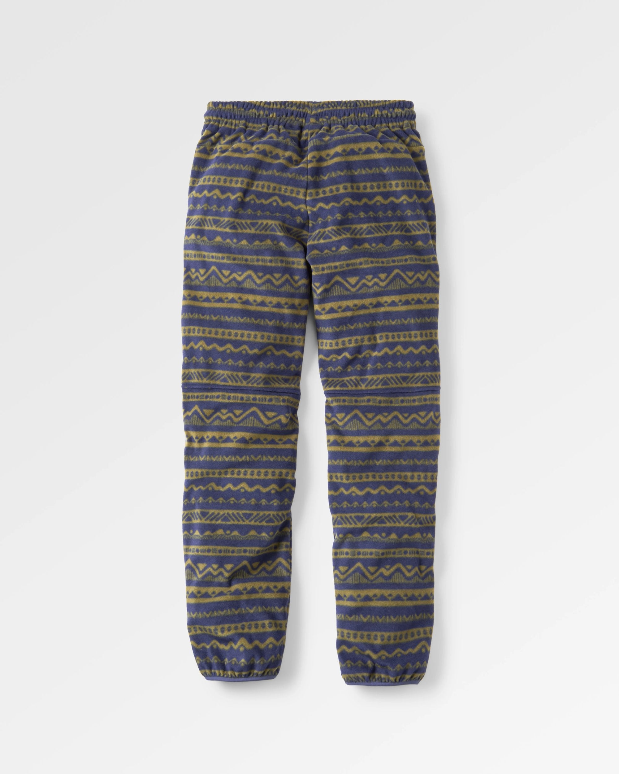 Set Off Recycled Polar Fleece Jogger - Mountain Geo Khaki/Rich Navy - Flatlay