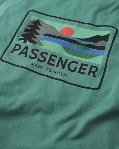 Roamer Recycled Cotton T-Shirt - Deep Ocean - Flatlay