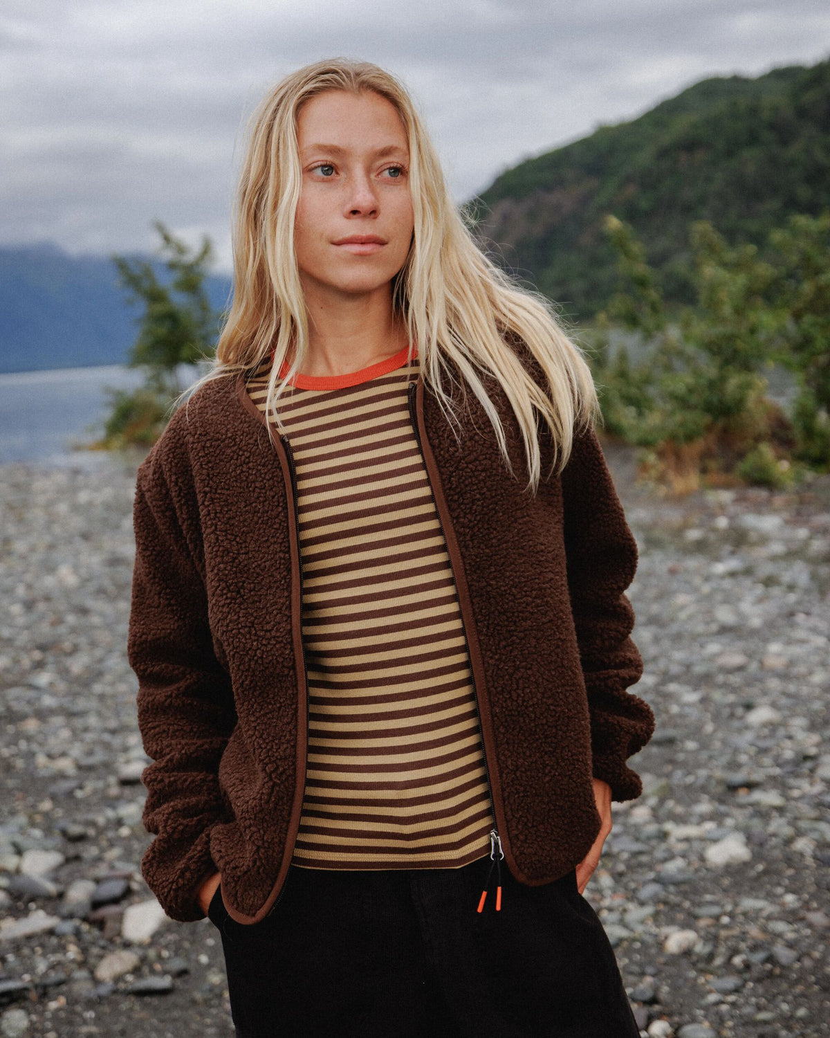 Tawny Deep-Pile Sherpa Fleece - Chestnut - Lifestyle
